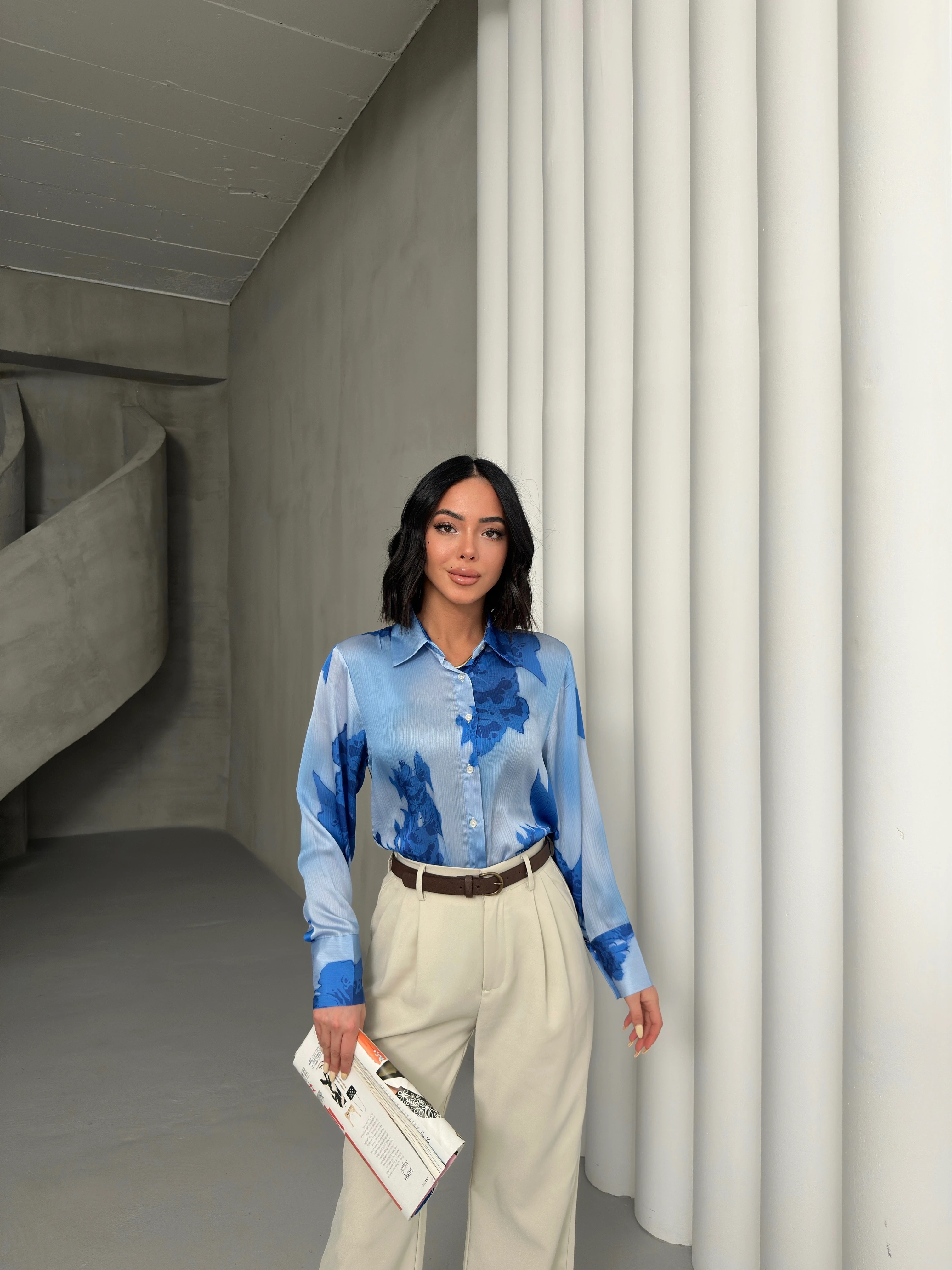 TOMURCUKLU GÜL DESEN GÖMLEK