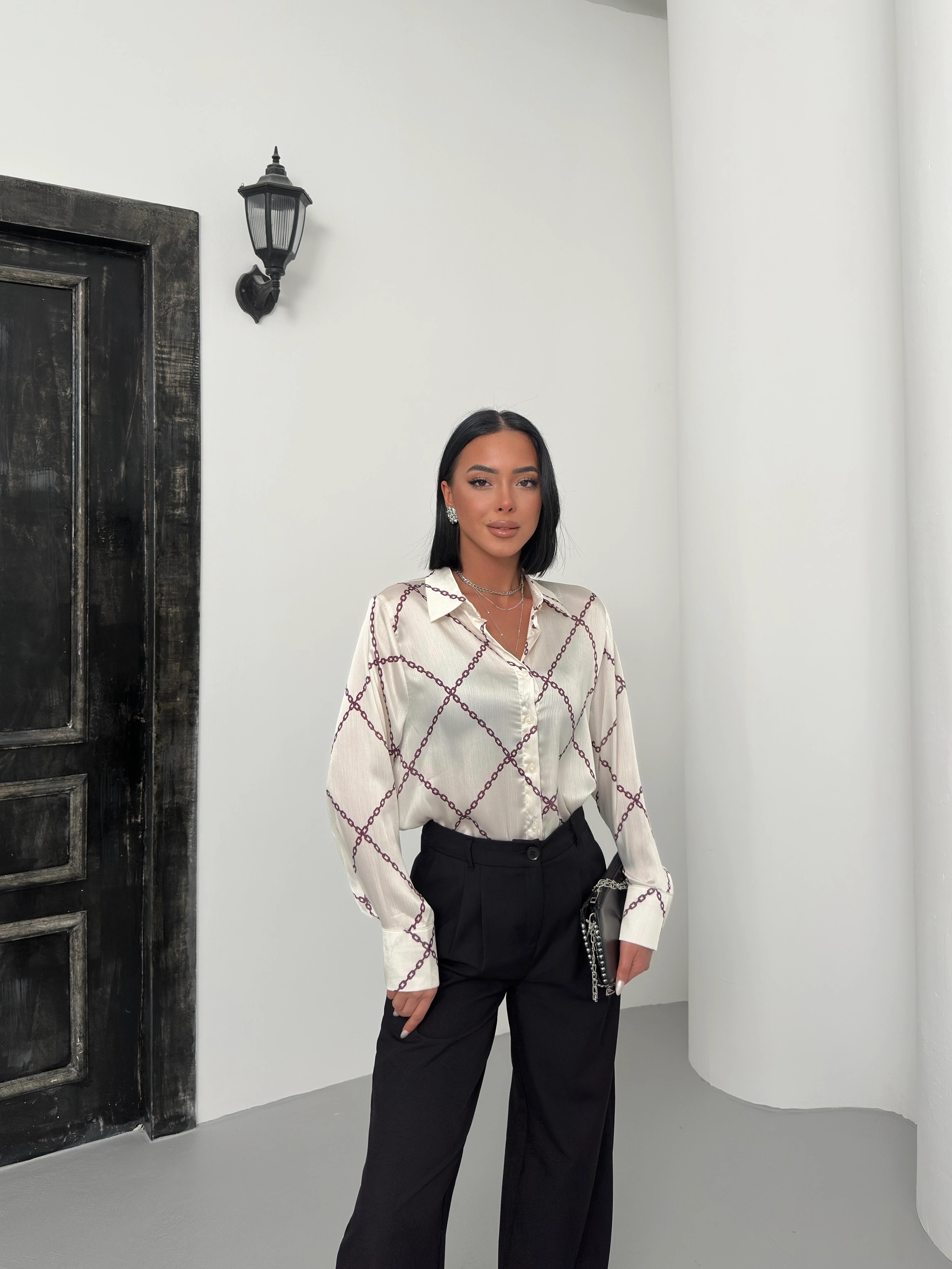 ZİNCİR DESEN GÖMLEK