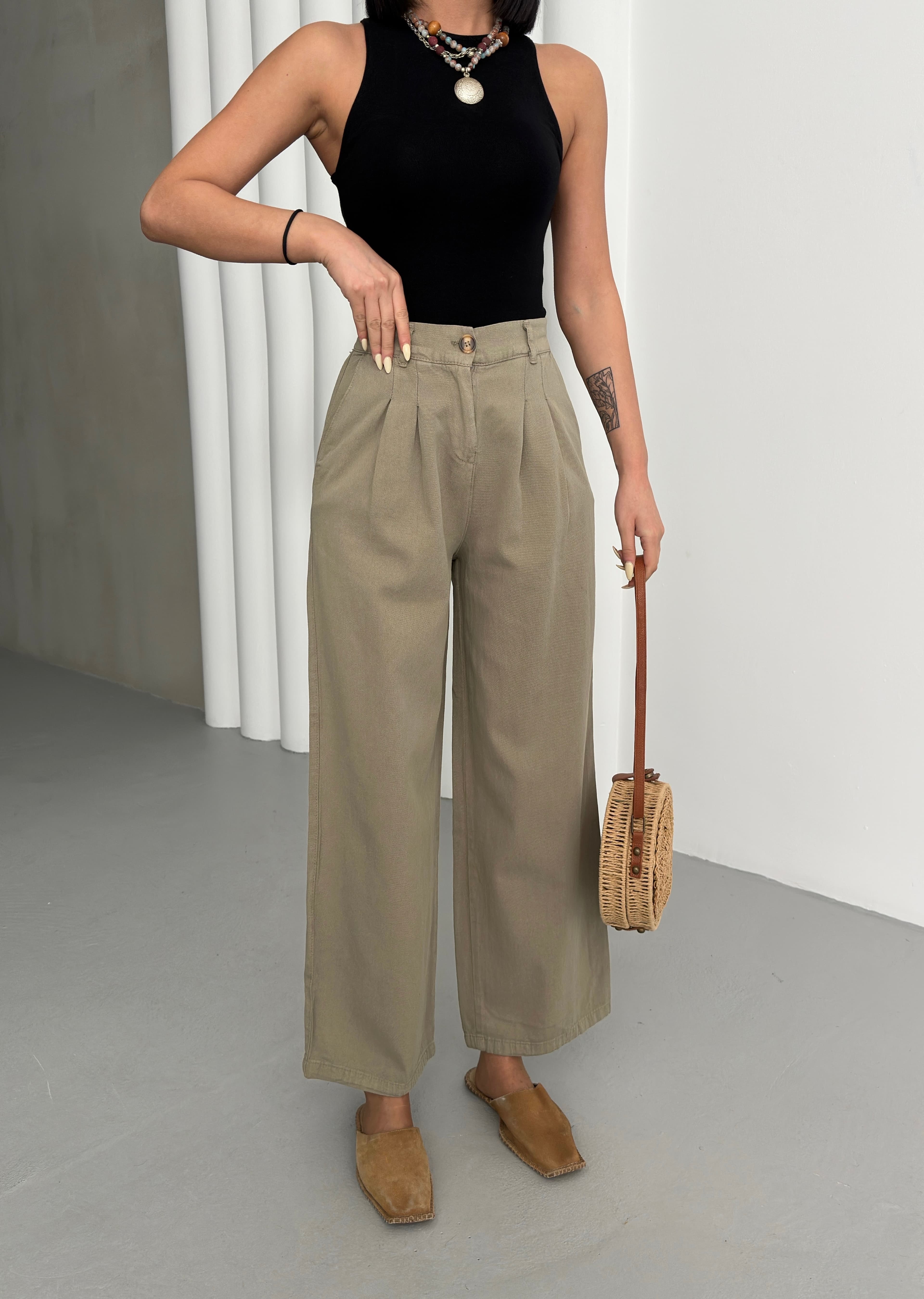 SADE GABARDİN PANTOLON - Haki