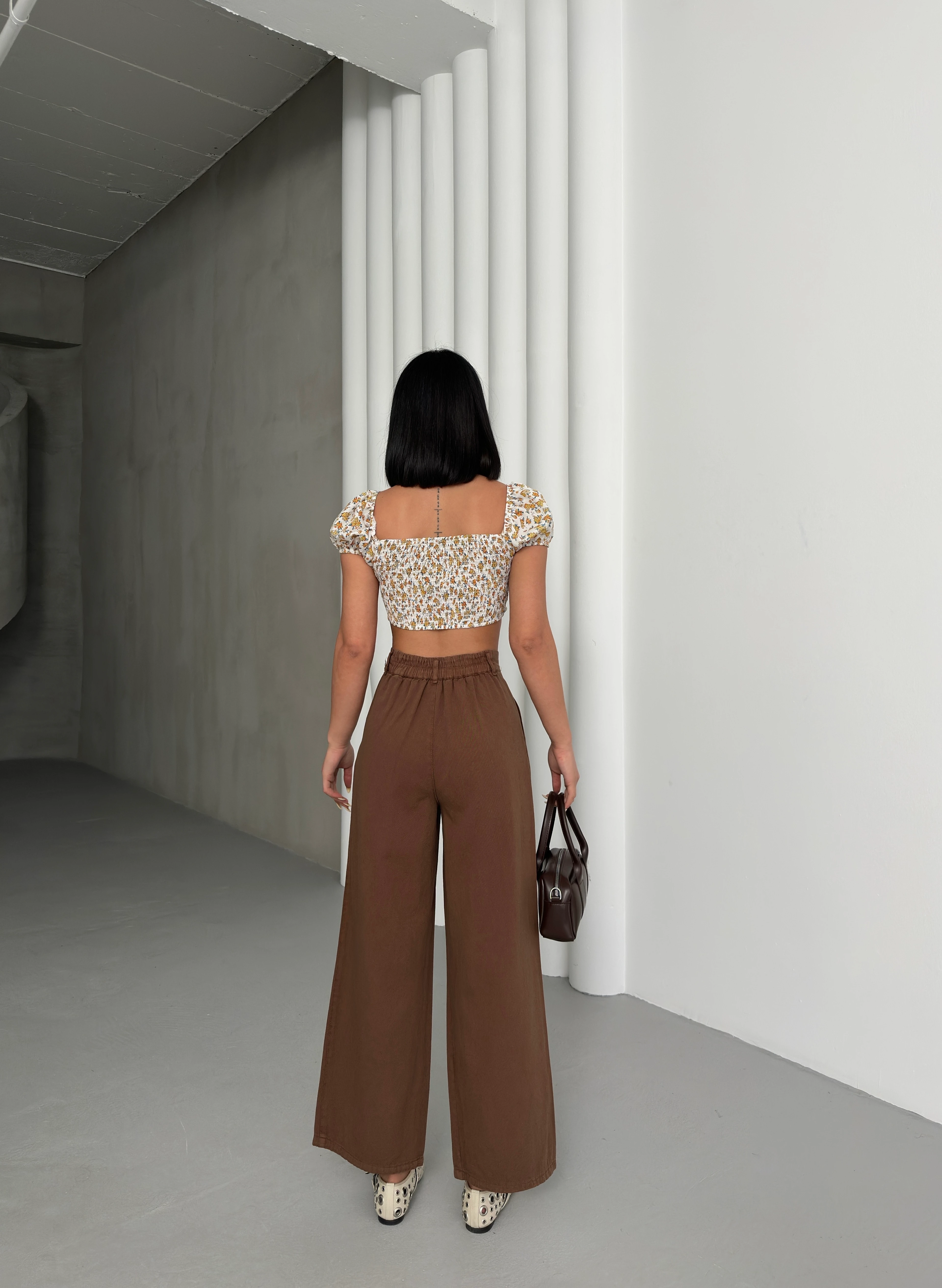 SADE GABARDİN PANTOLON - Karamel