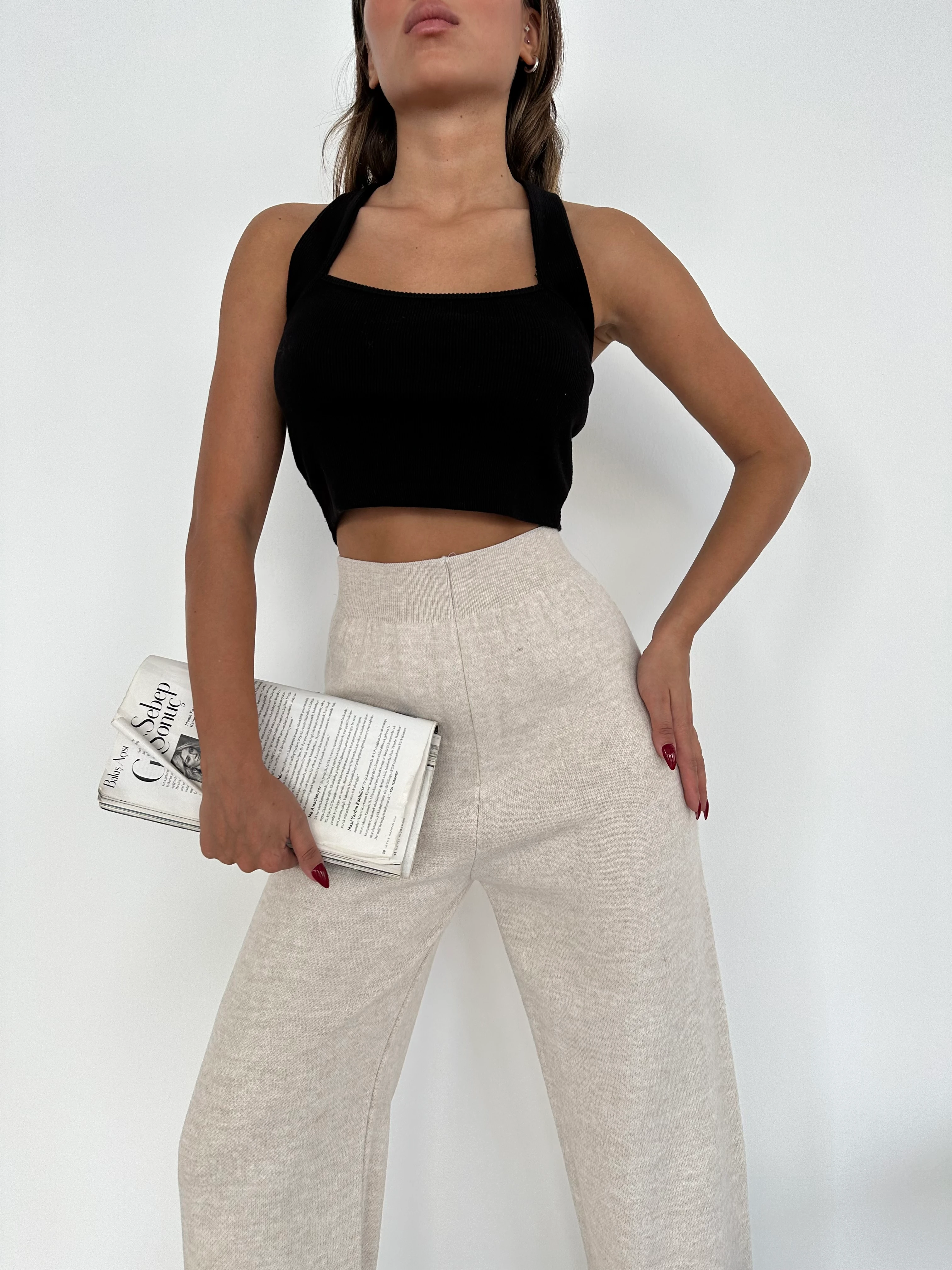 İPSİZ SADE BASİC PANTOLON - Taş