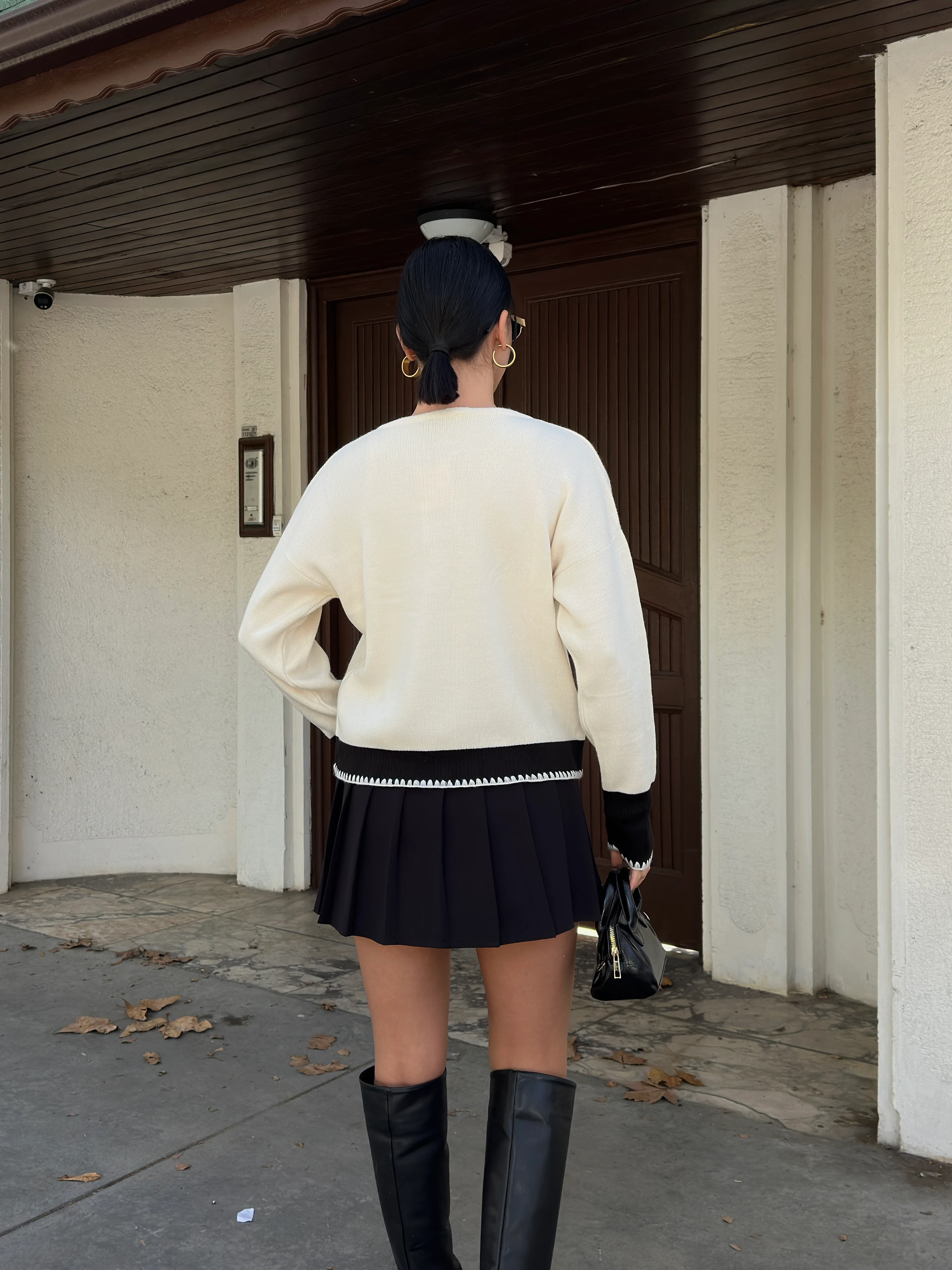 CEPLİ ZİKZAKLI HIRKA - Ten