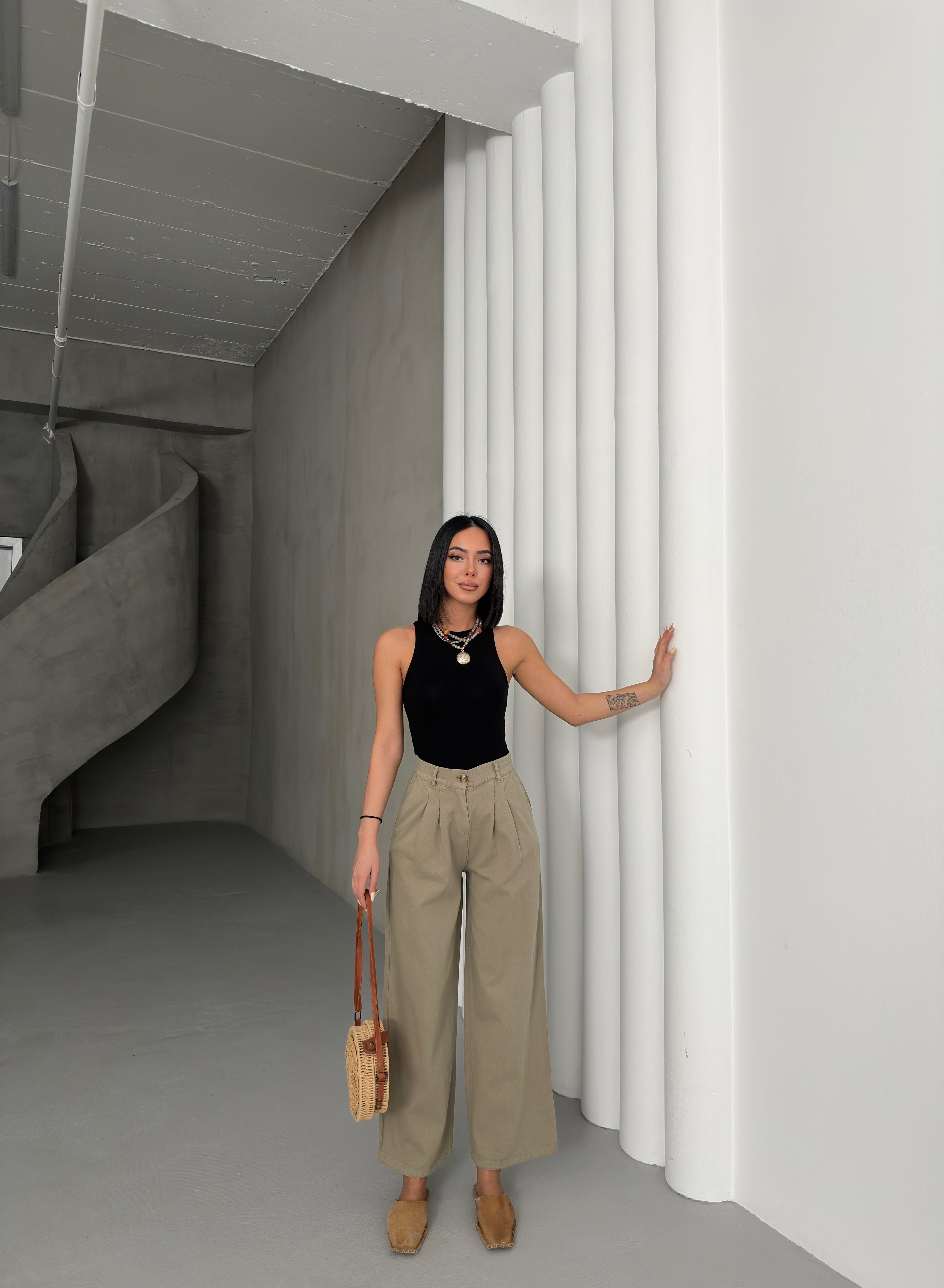SADE GABARDİN PANTOLON - Haki