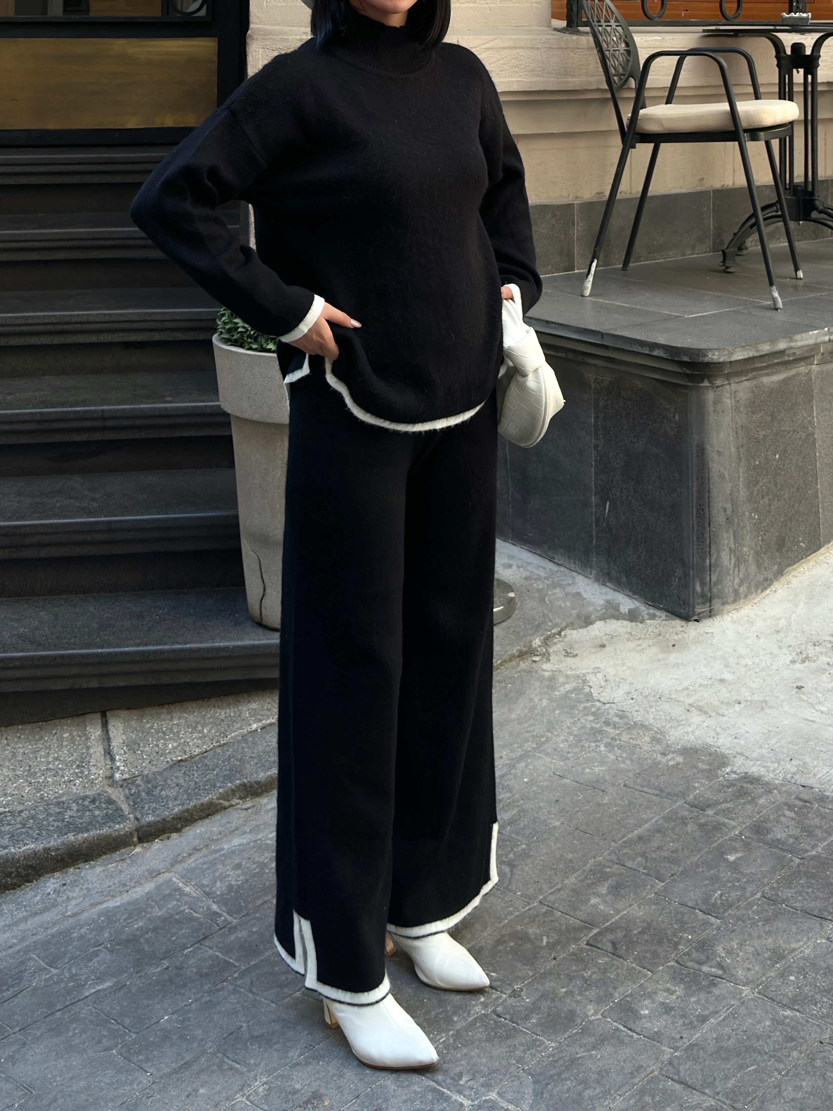 YIKAMALI YIRTMAÇLI TAKIM - Siyah