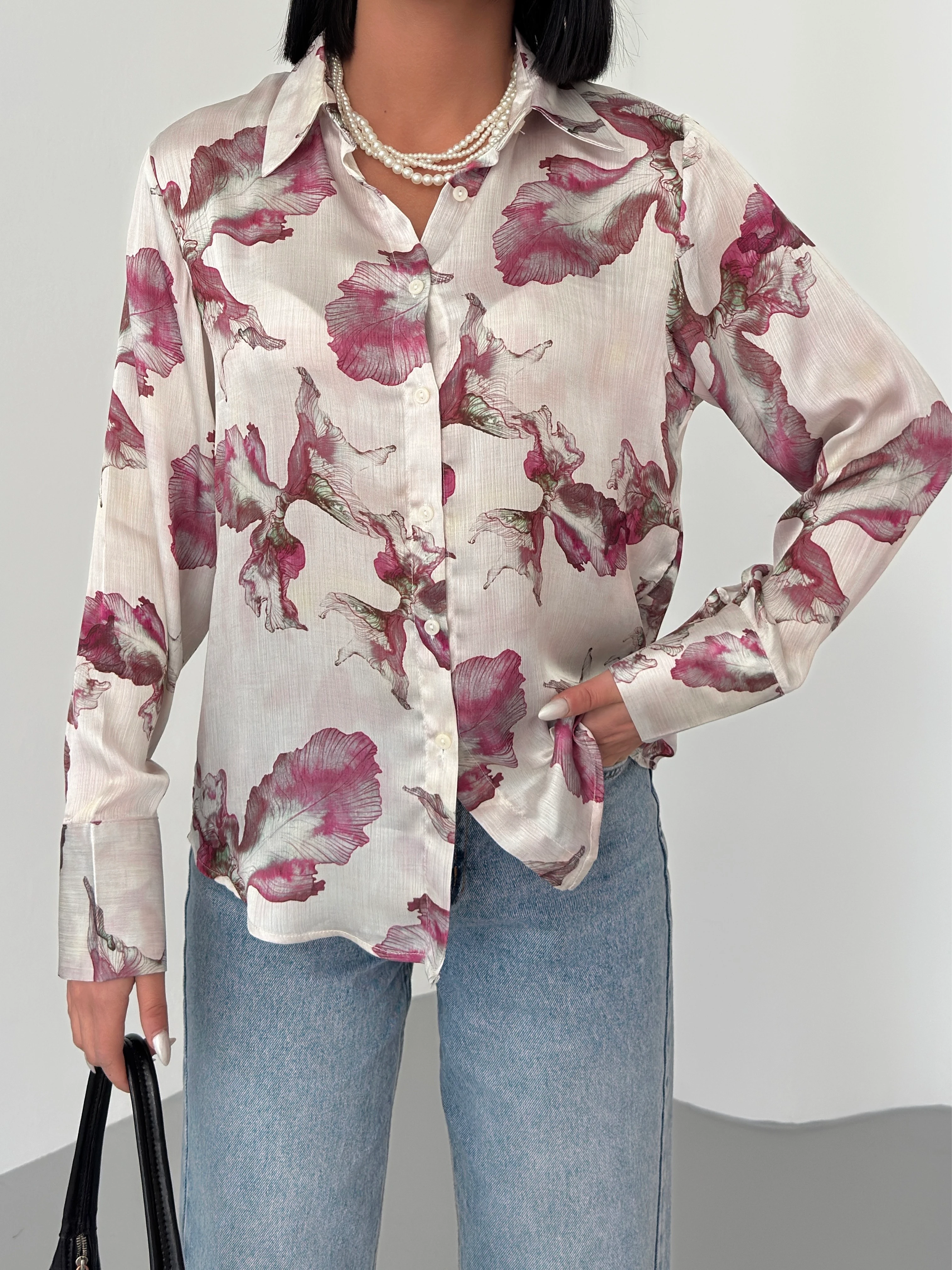 YAPRAK DESEN YORYO GÖMLEK