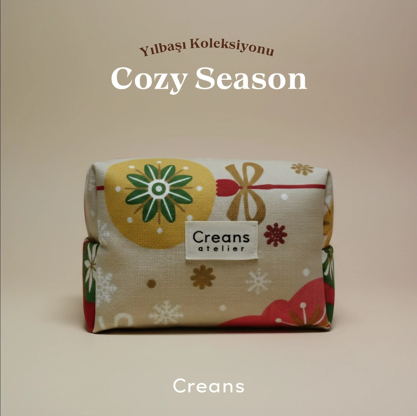 Yılbaşı desenli çok amaçlı çanta Cozy Season 