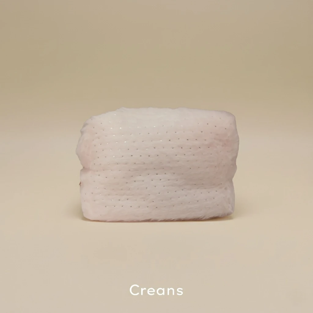 Yumuşak tüylü ışıltı desenli makyaj çantası