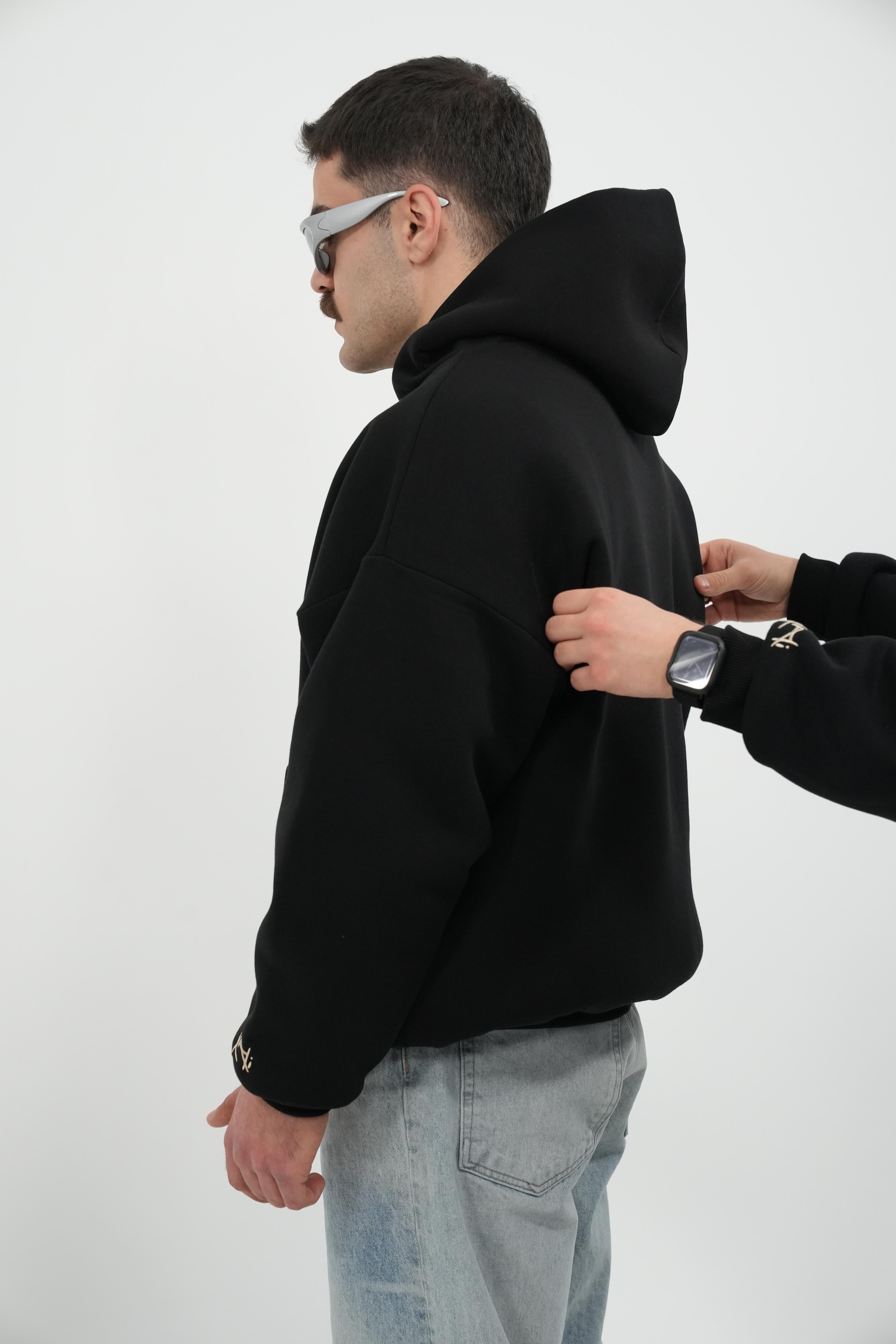 Obsidian Black Hoodie