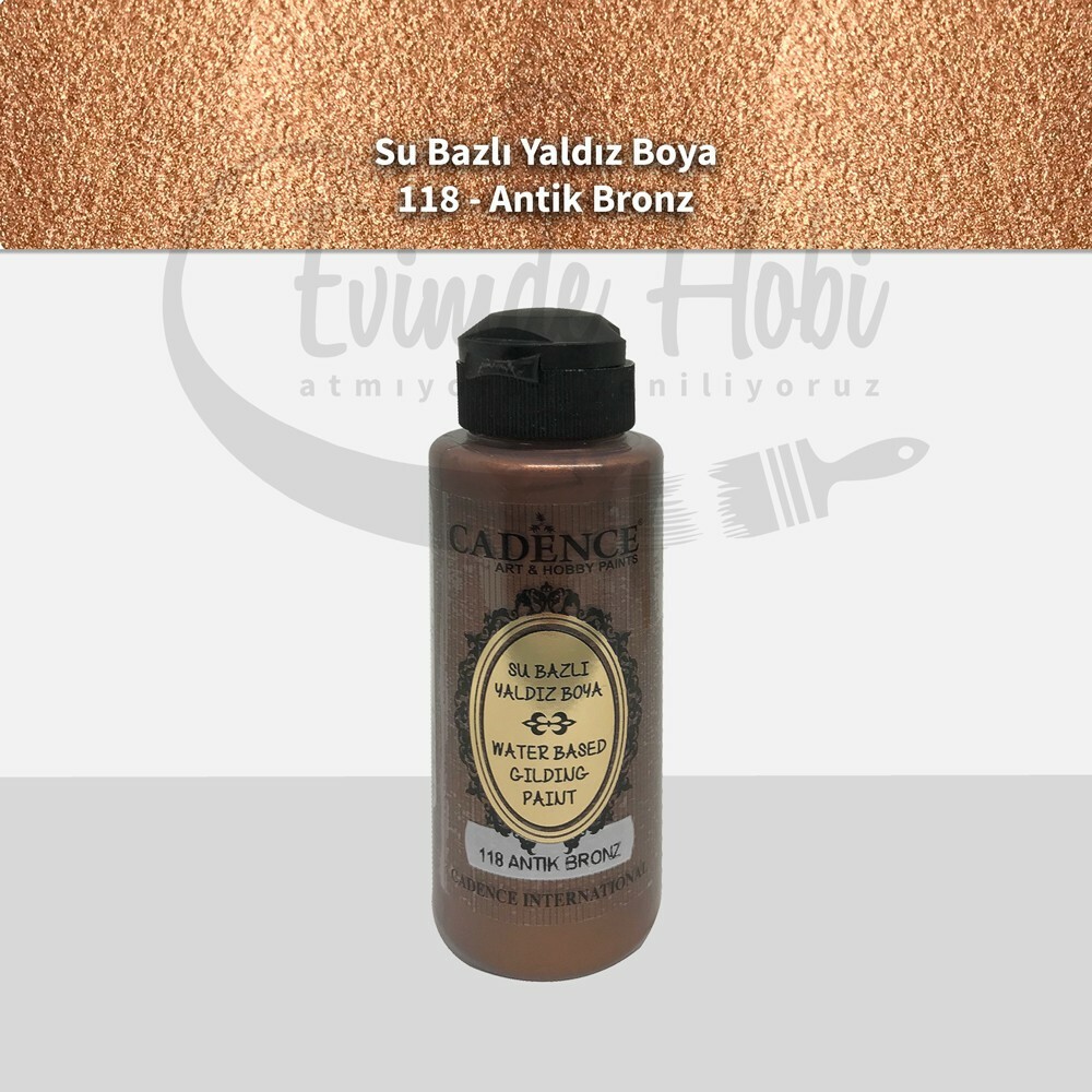 118 Bronz  Cadence Su Bazlı Yaldız Boya 120ML