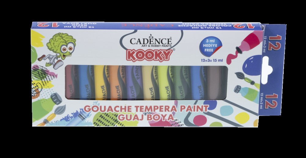 Kooky 12'li Guaj Boya Seti 15ML