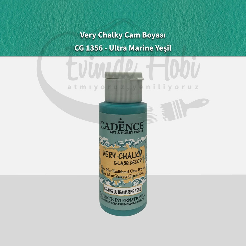 Cadence Very Chalky Cam Boyası CG1356 Ultramarine Yeşil 59ML