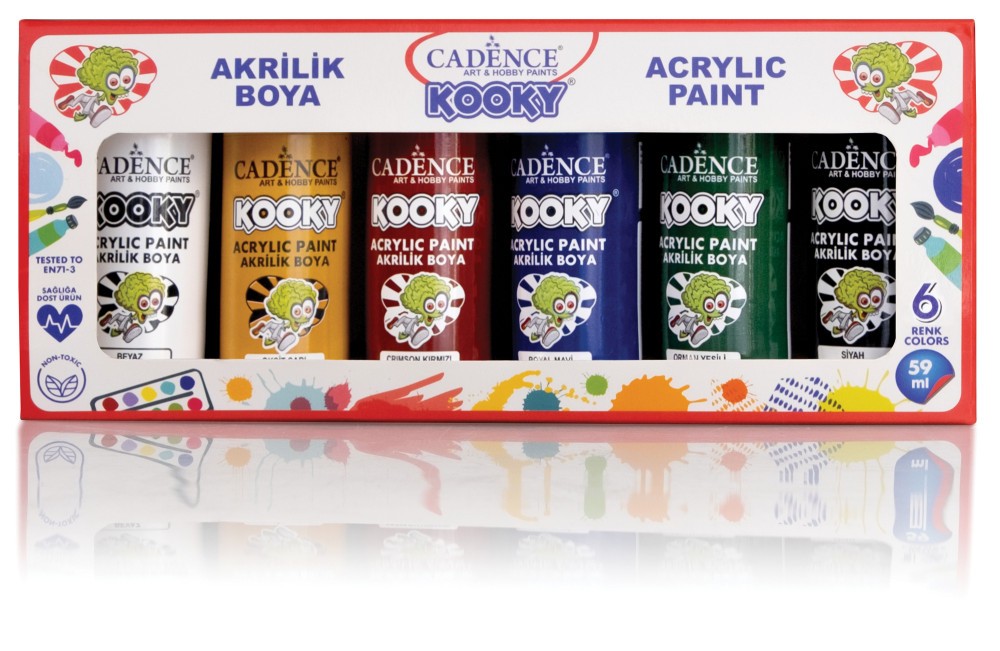 Kooky 6'lı Akrilik Boya Seti 59ML