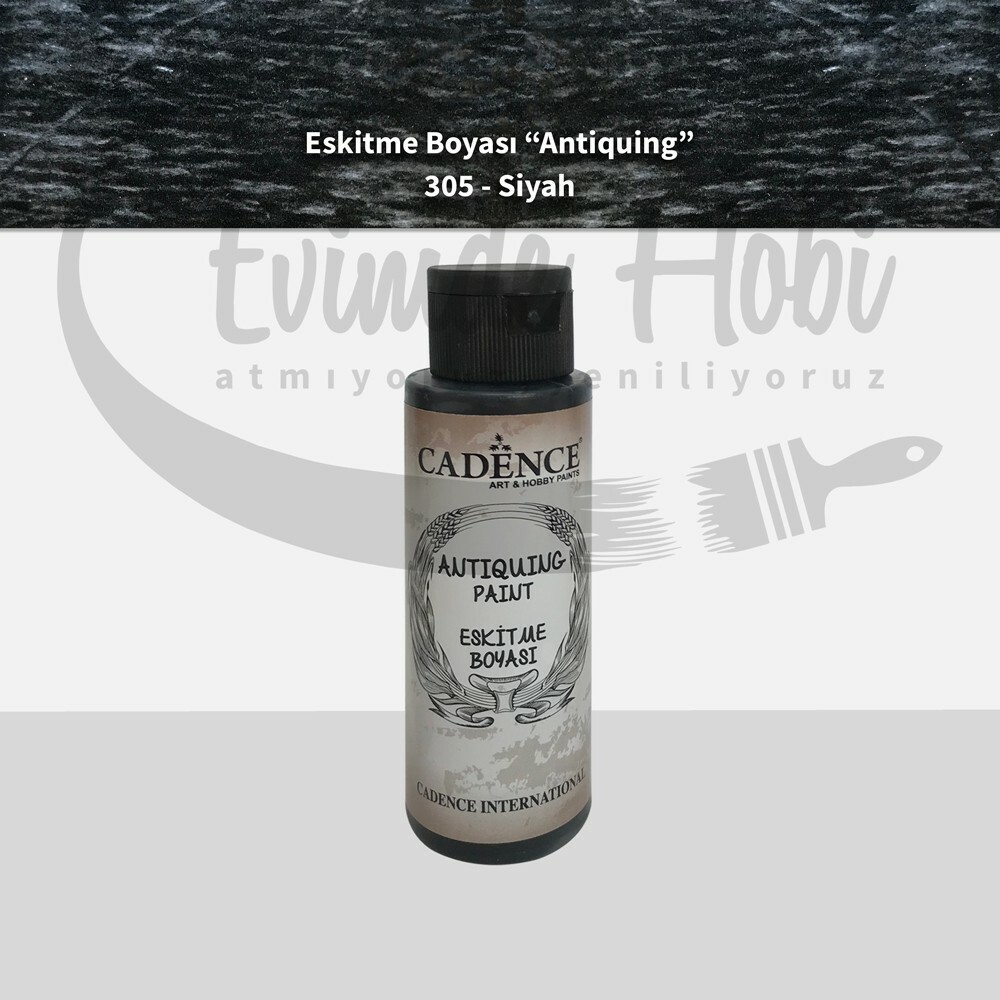 Cadence Eskitme Boyası Antiquing 305 Siyah 120ML