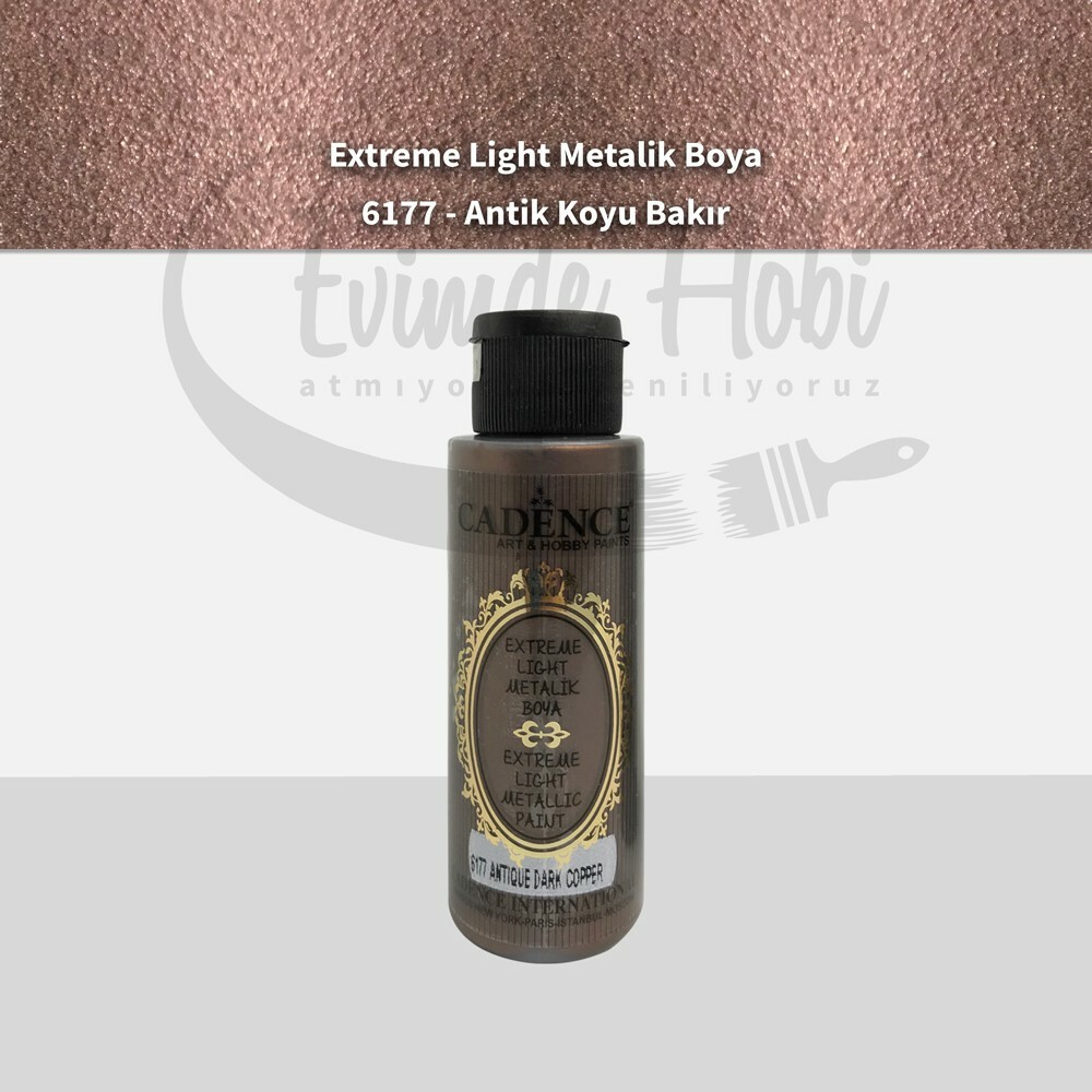 6177 Antik Koyu Bakır Cadence Extreme Light Metalik Boya 70ML