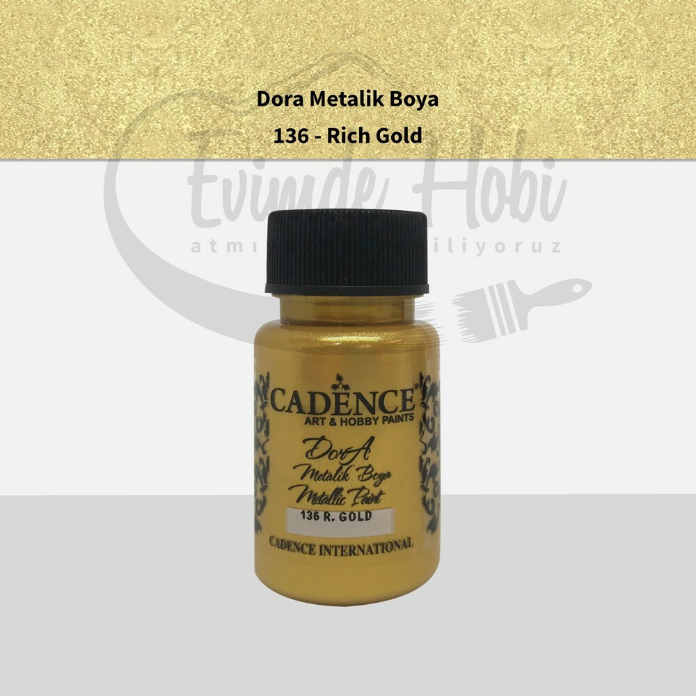 Cadence 136 Rich Gold Dora Metalik Boya 50ML