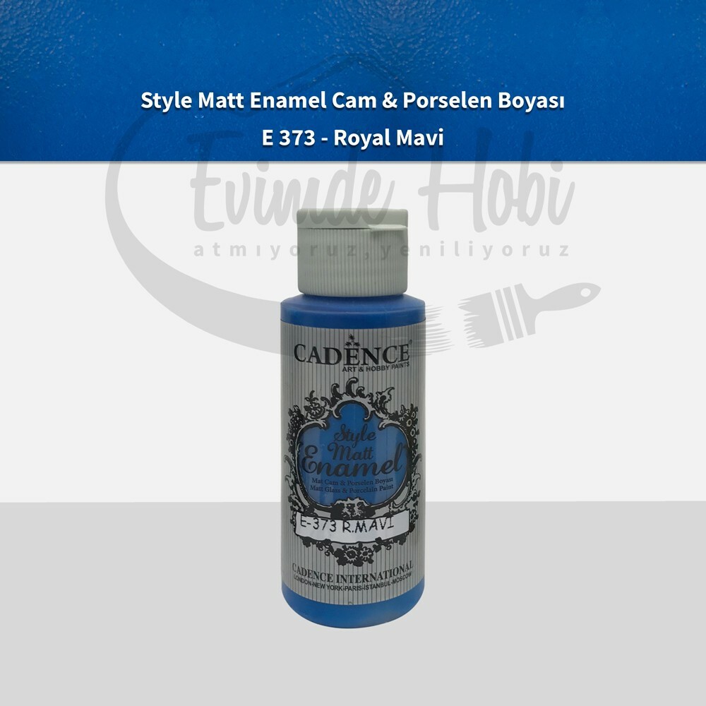 Cadence Enamel Mat Cam Porselen Boyası 373 Royal Mavi 59ML