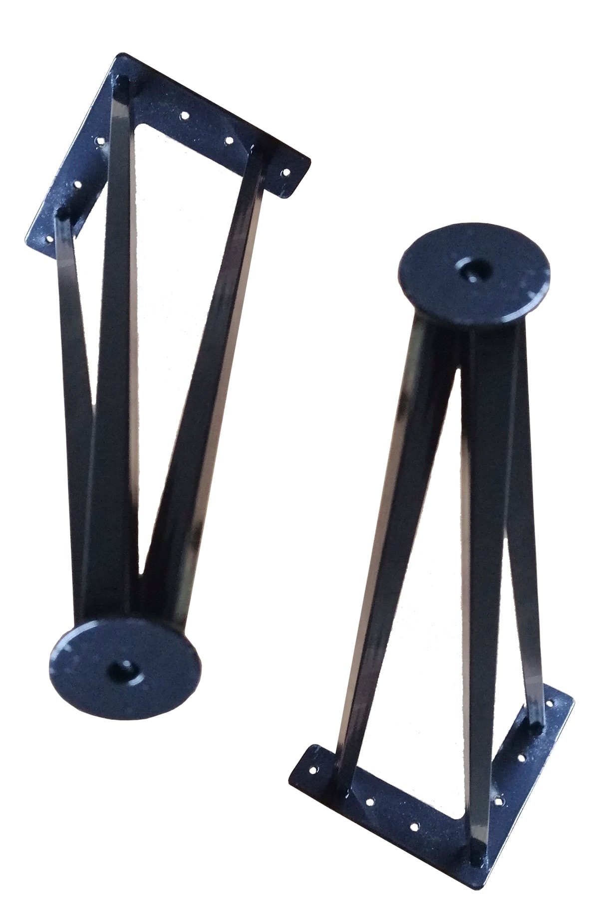 Metal Boru Ayak Kütük Masa Dresuar Kaşıklık Kitaplık Orta Sehpa Zigon Ayağı 40 Cm (2 Adet)