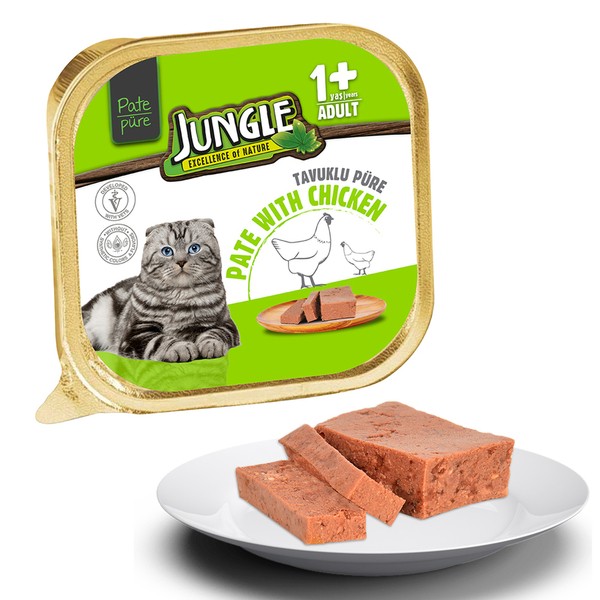 Jungle Kedi 100g 5'li Tavuklu Ezme/Pate Mama