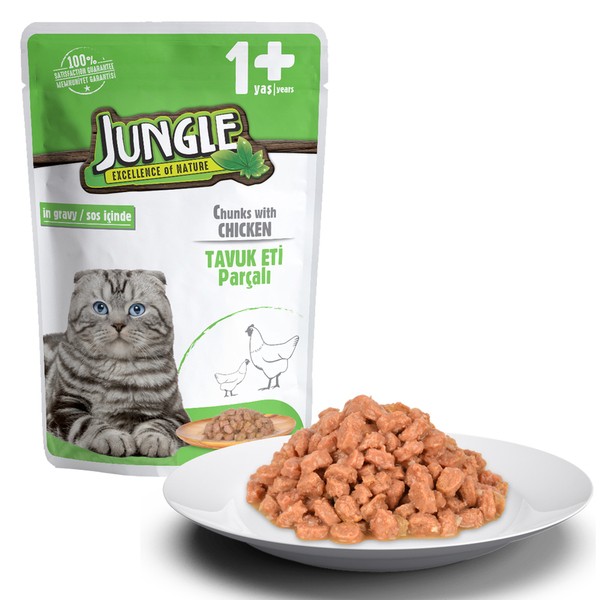 Jungle Kedi Tavuklu 5 Adet 100 g Pouch