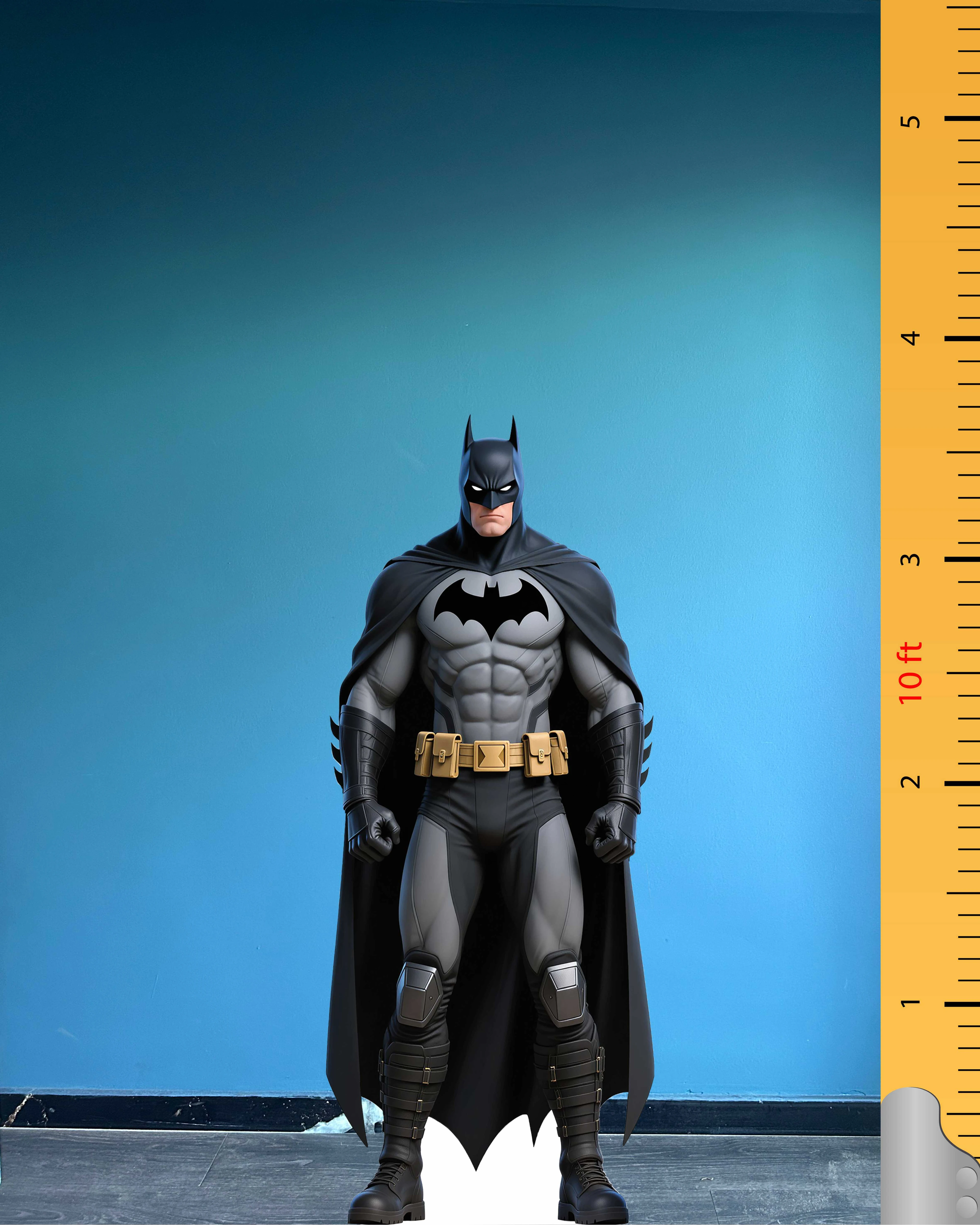 🦇 Batman Life Size Cardboard Cutout – Fictional Hero Figure with Plastic Standee 🖤