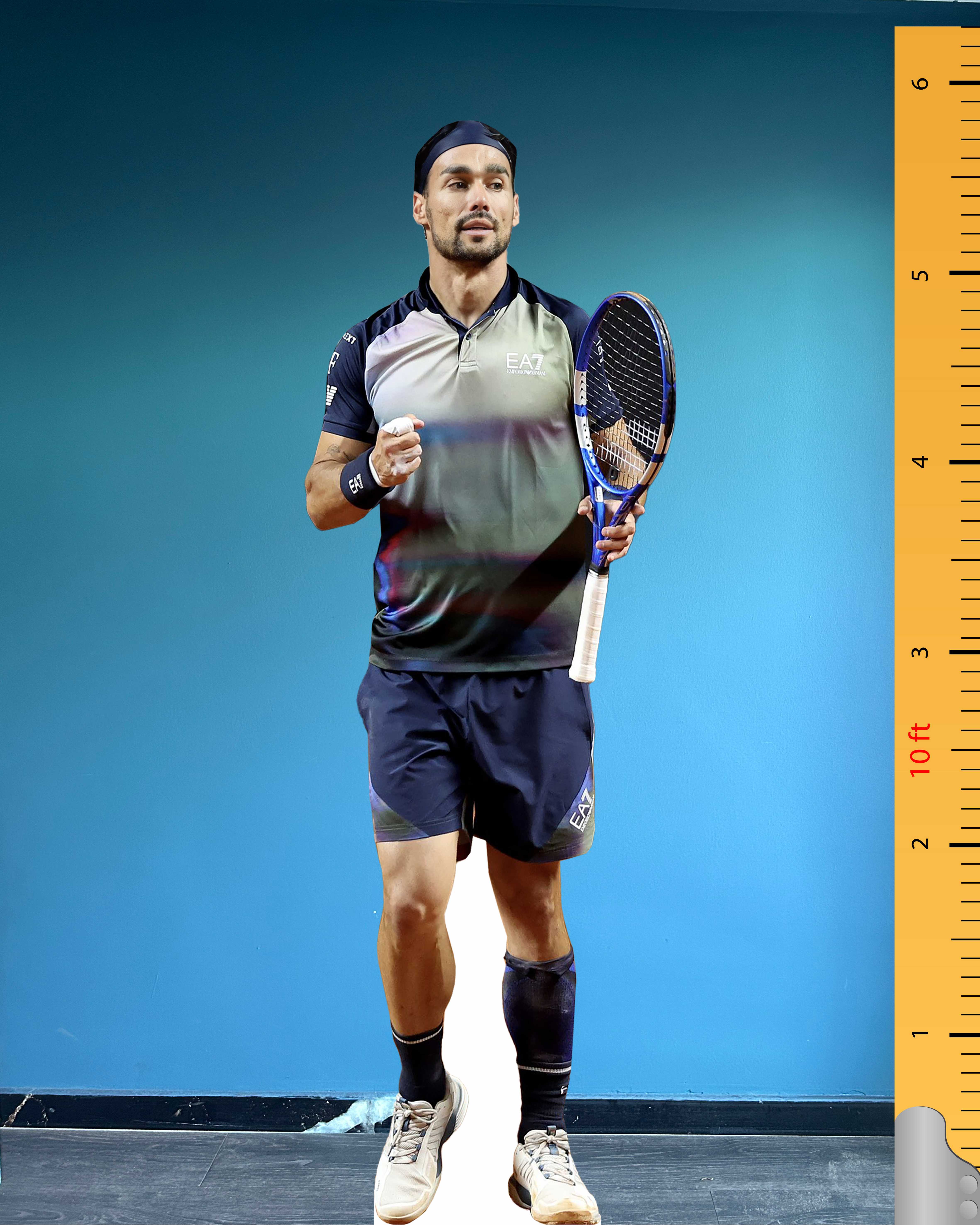 🎾 Kartonowa postać Fabio Fogniniego w skali 1:1 – Standee włoskiego profesjonalnego tenisisty