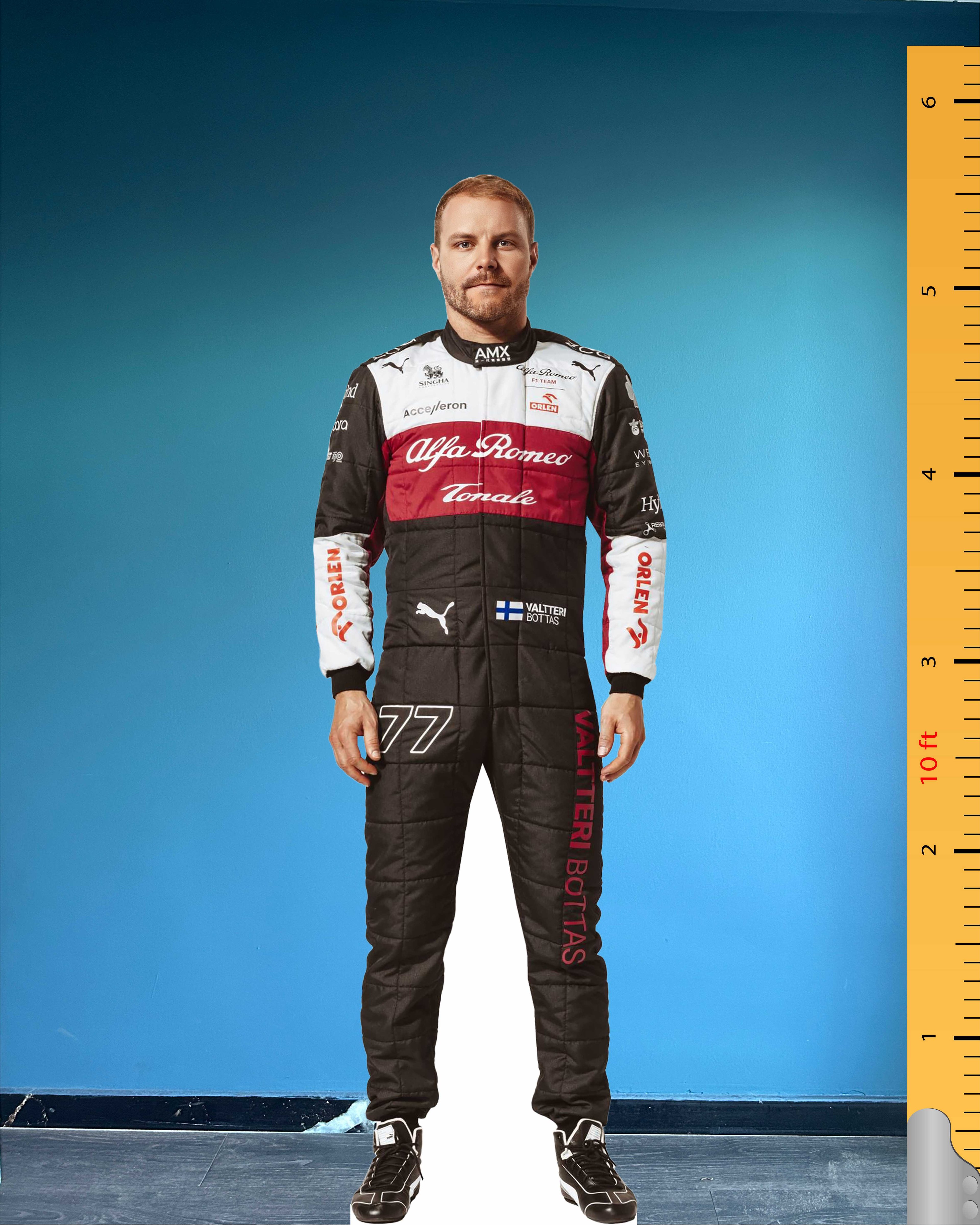 Valtteri Bottas Cardboard Cutout Model Life Size Plastic Standee Model Alfa Romeo F1 Team