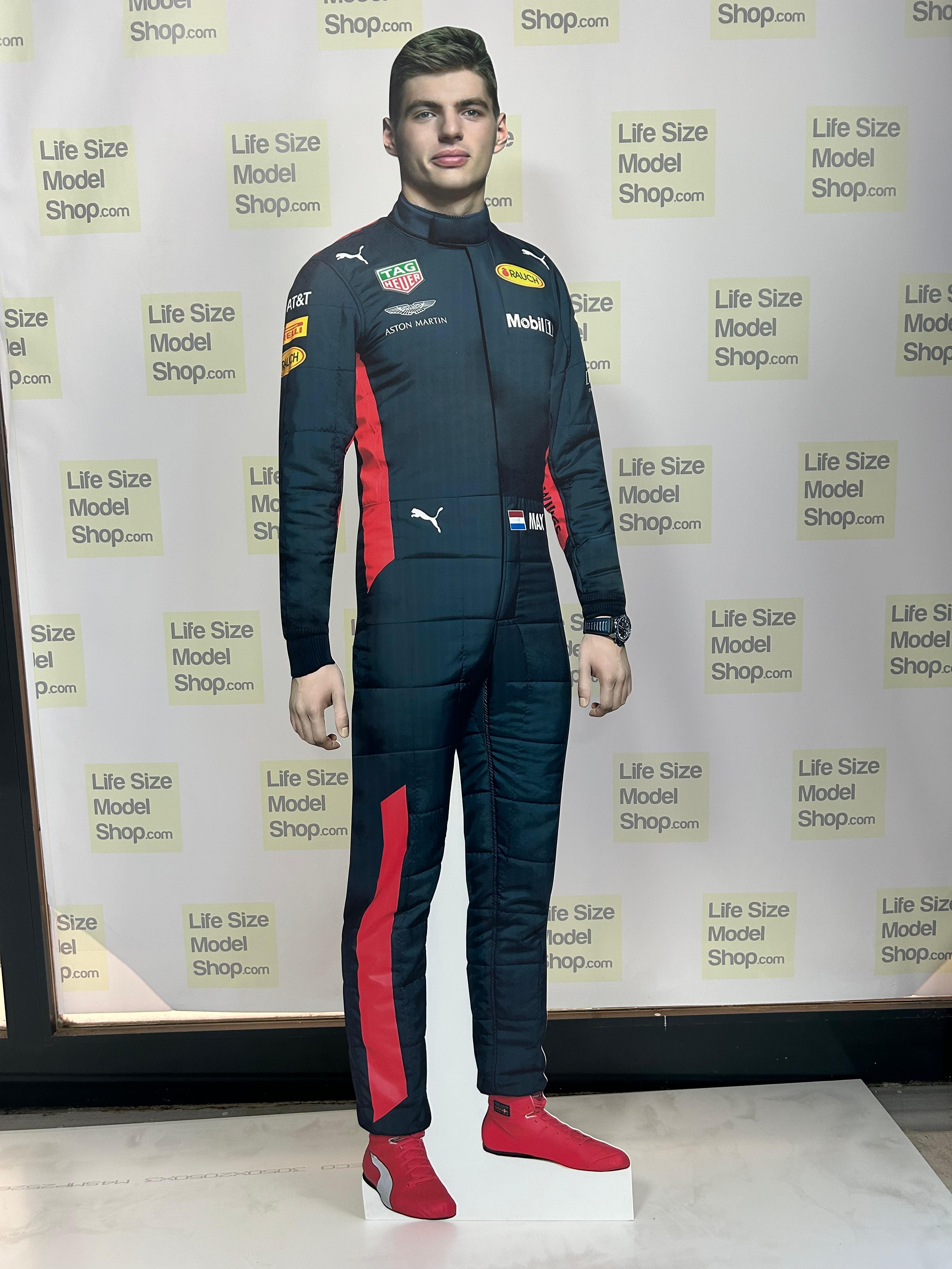 Max Verstappen Recorte de papelão Modelo Campeão Standee Max F1 Piloto Carro de corrida Figura de piloto
