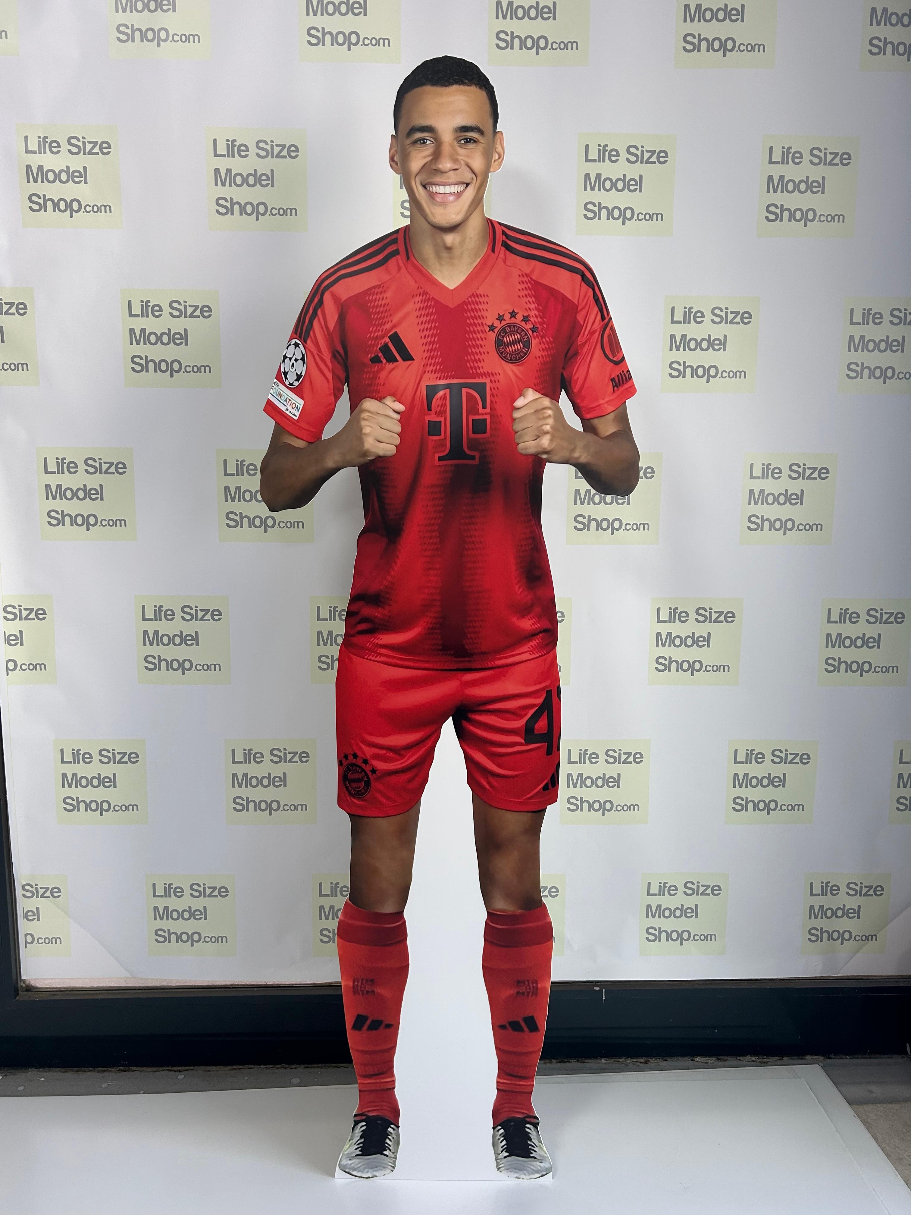 Jamal Musiala Cutout Cardboard Life Size Model German National Footballer Jamal Figure Mockup