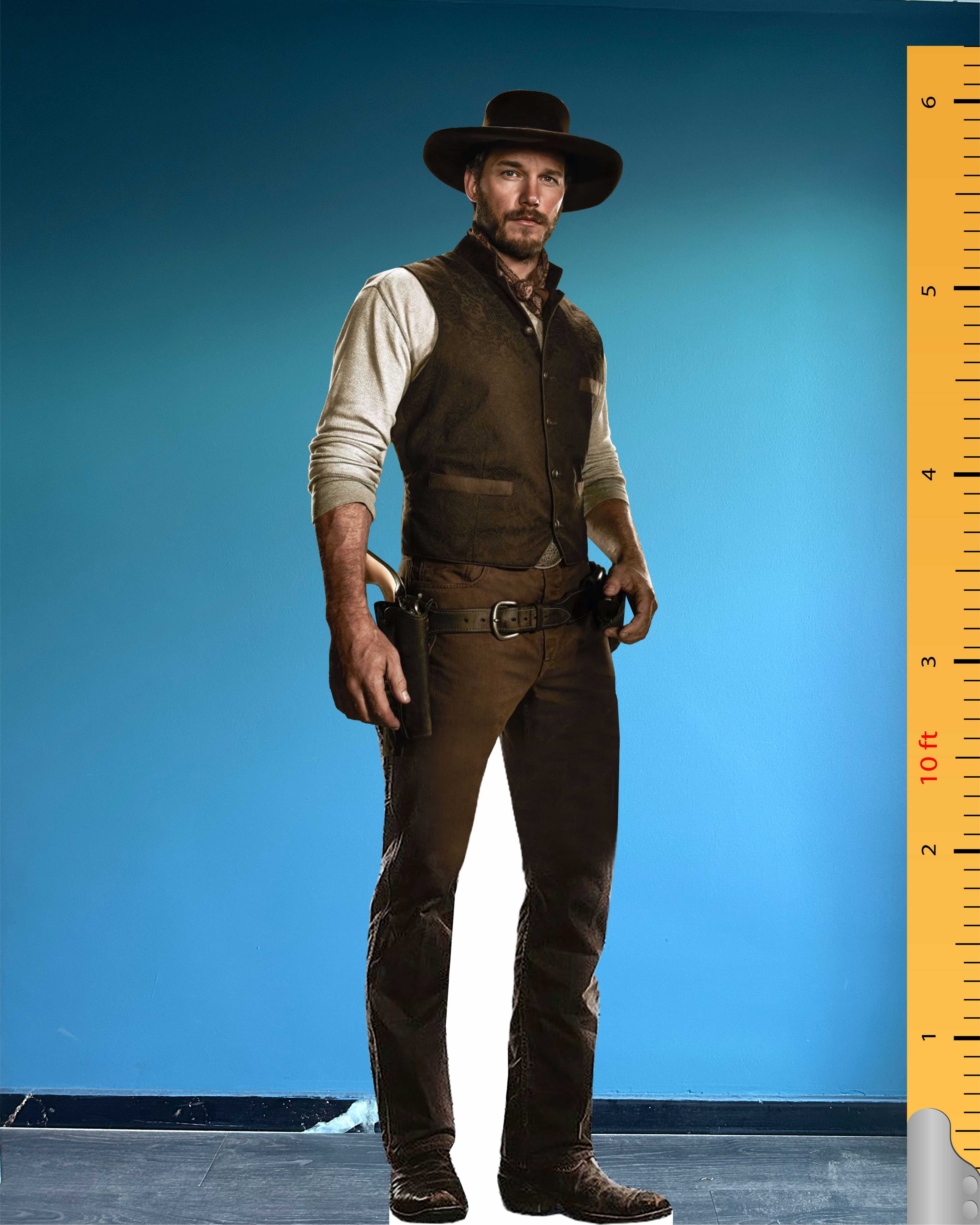 Chris Pratt Tekturowy Model Wycięty Figurka Kowboja Josha Faradaya Plastikowa Podstawka