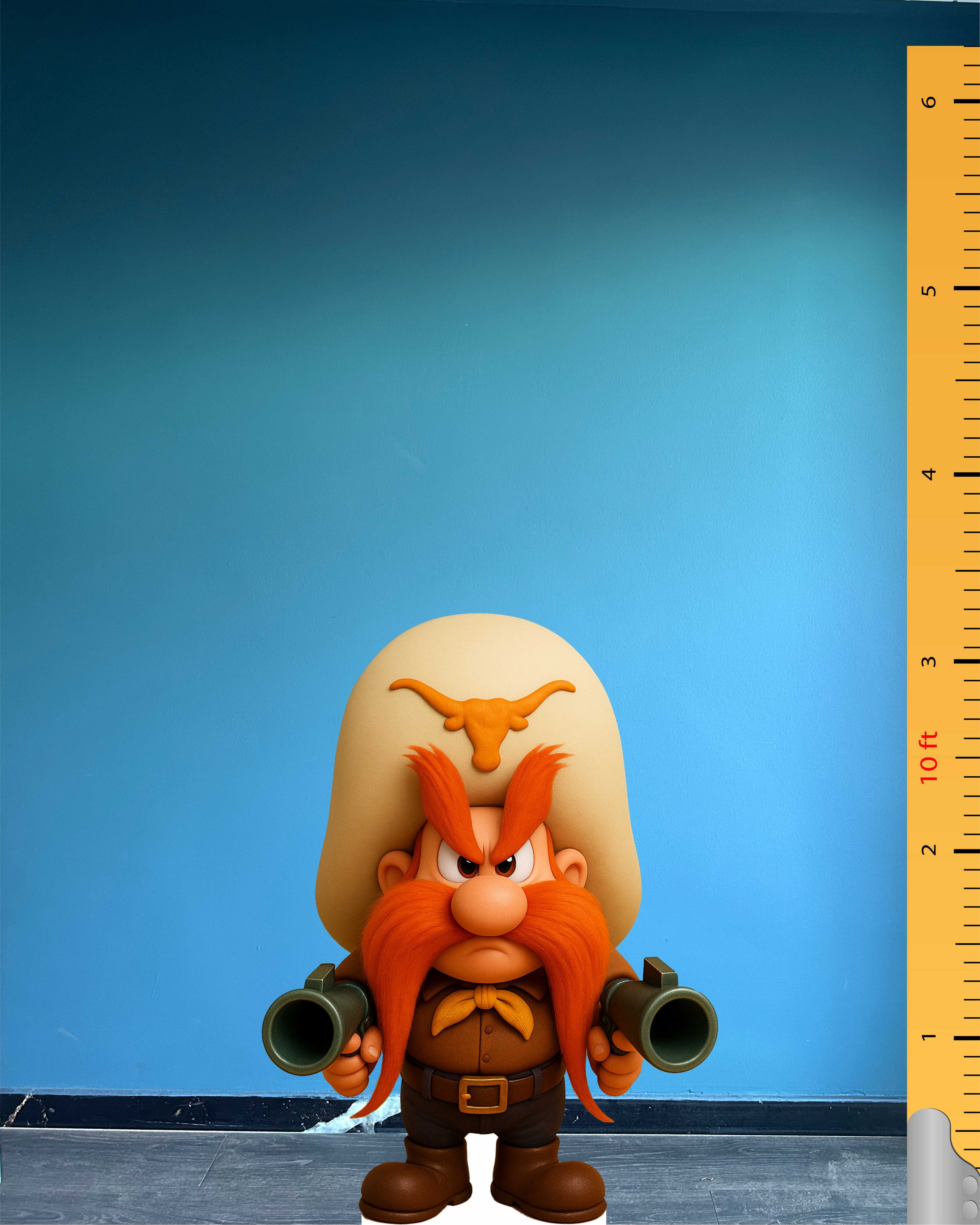 Yosemite Sam Cardboard Cutout Model Fictional Character Plastic Cowboy Standee Figure