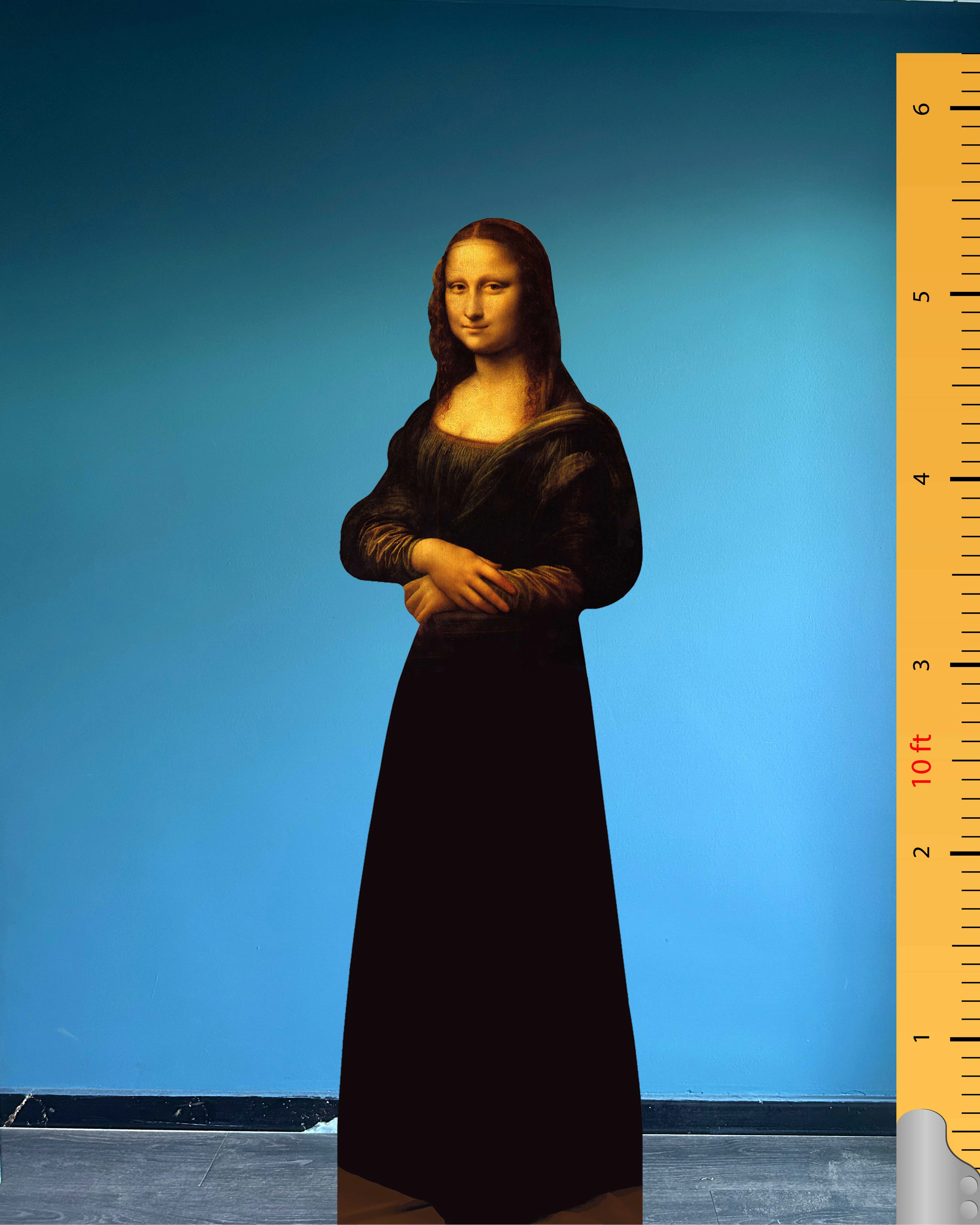 🎨 Kartonowa postać w naturalnej wielkości Mona Lisa – Słynna postać z Luwru standee