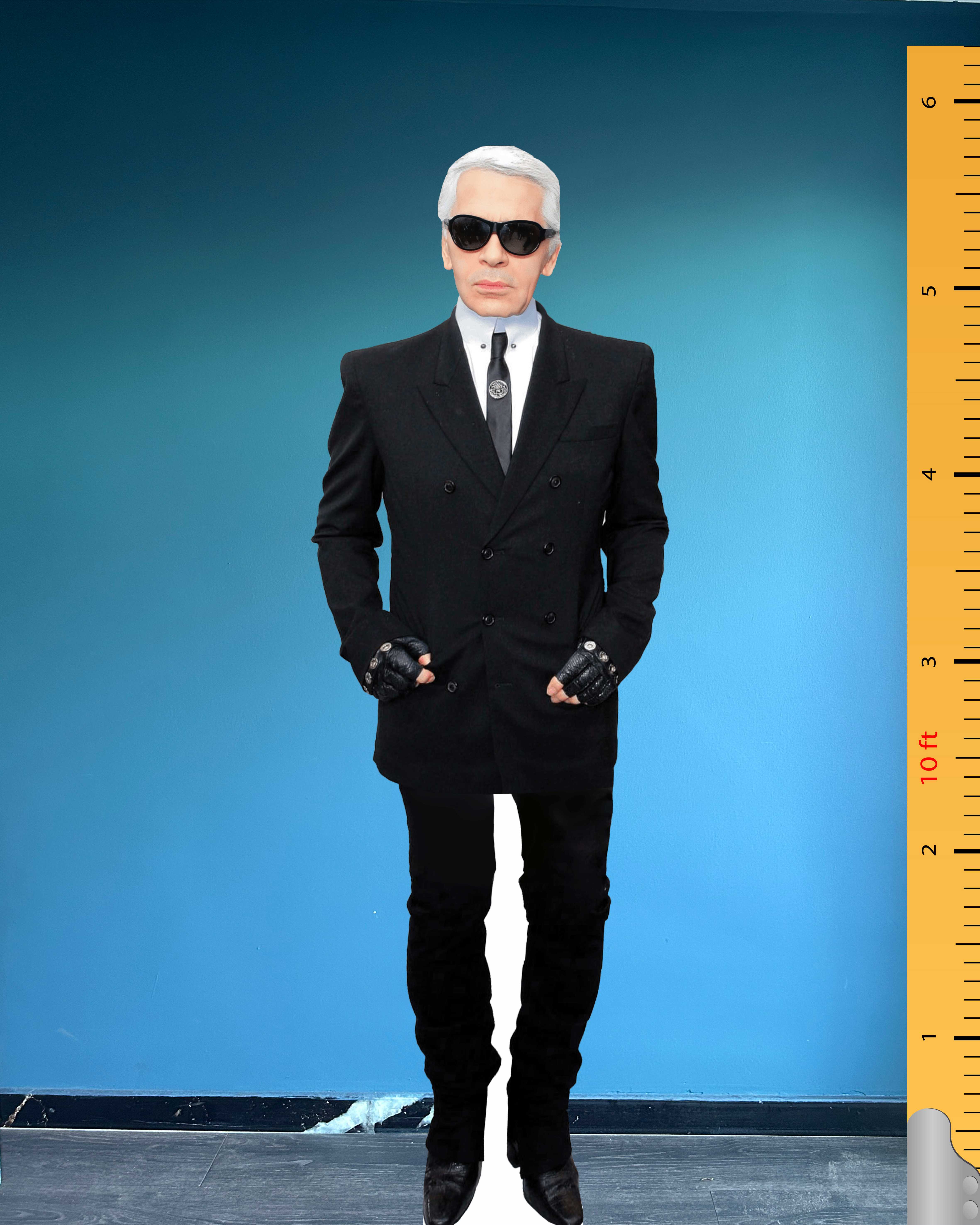 Karl Lagerfeld Life Size Cardboard Cutout Model Standee French Fashion Designer
