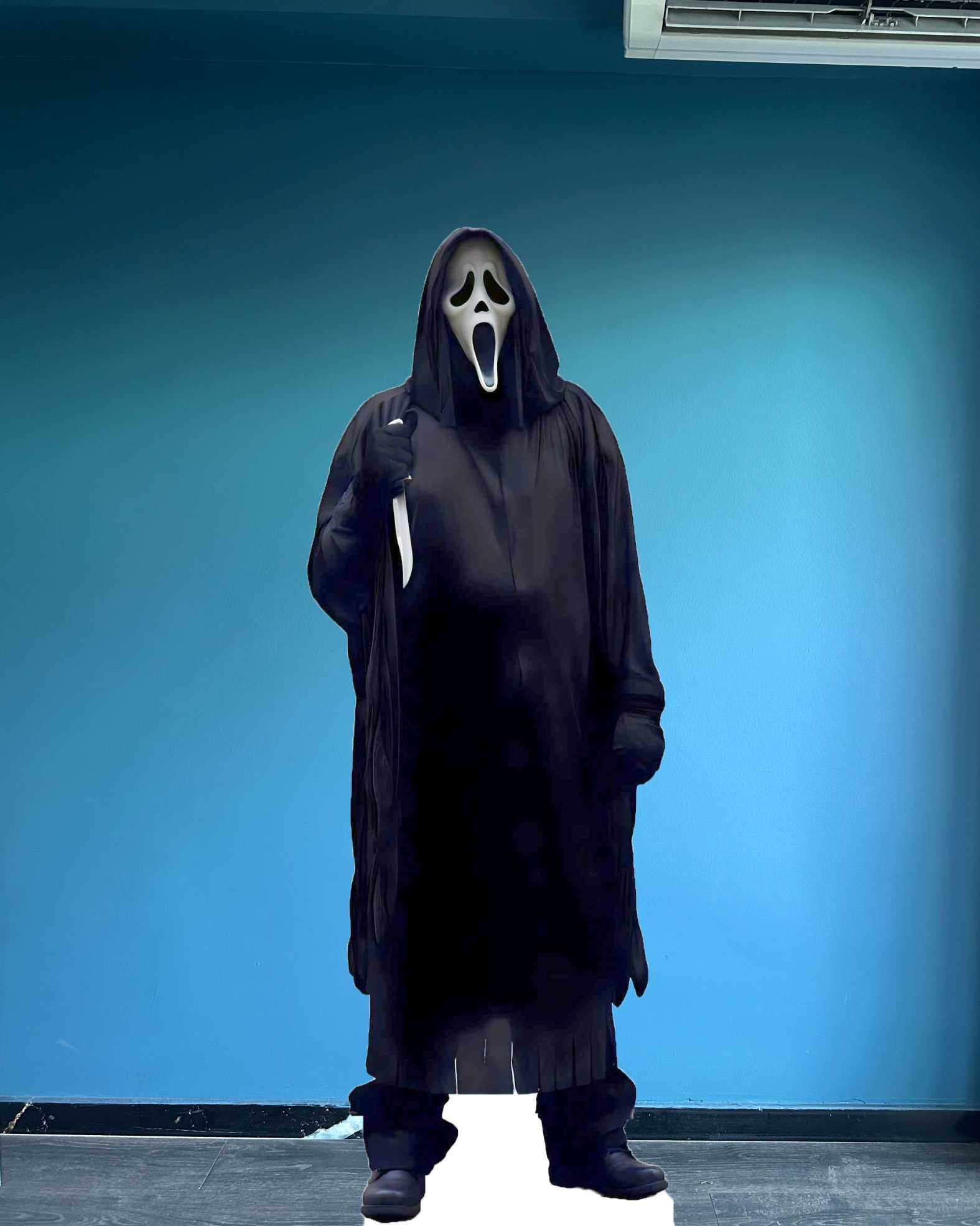 Ghostface, personagem de terror do filme Scream, modelo de suporte de plástico