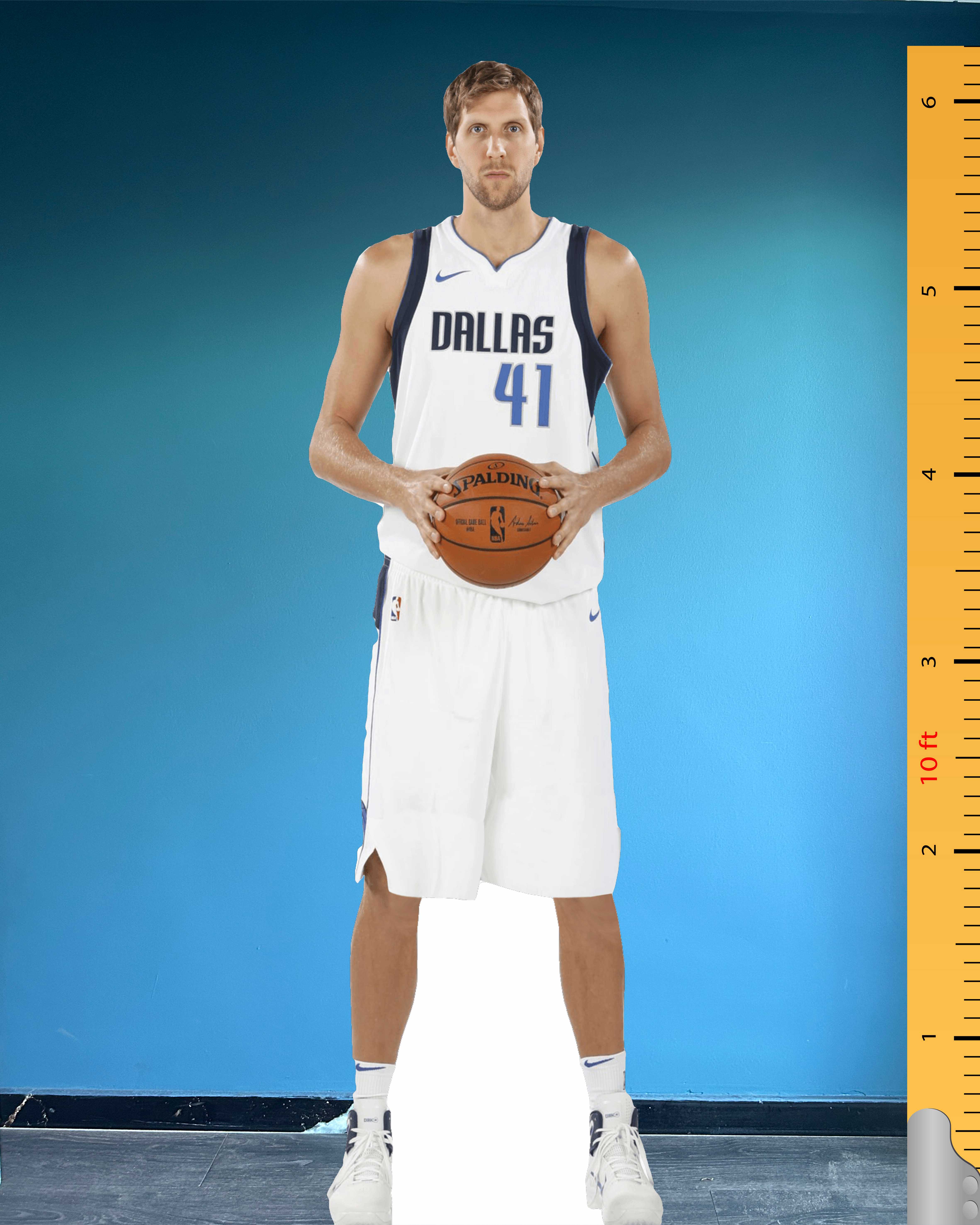 Dirk Nowitzki Cardboard Cutout Model Plastic Standee Dallas Mavericks Number 41