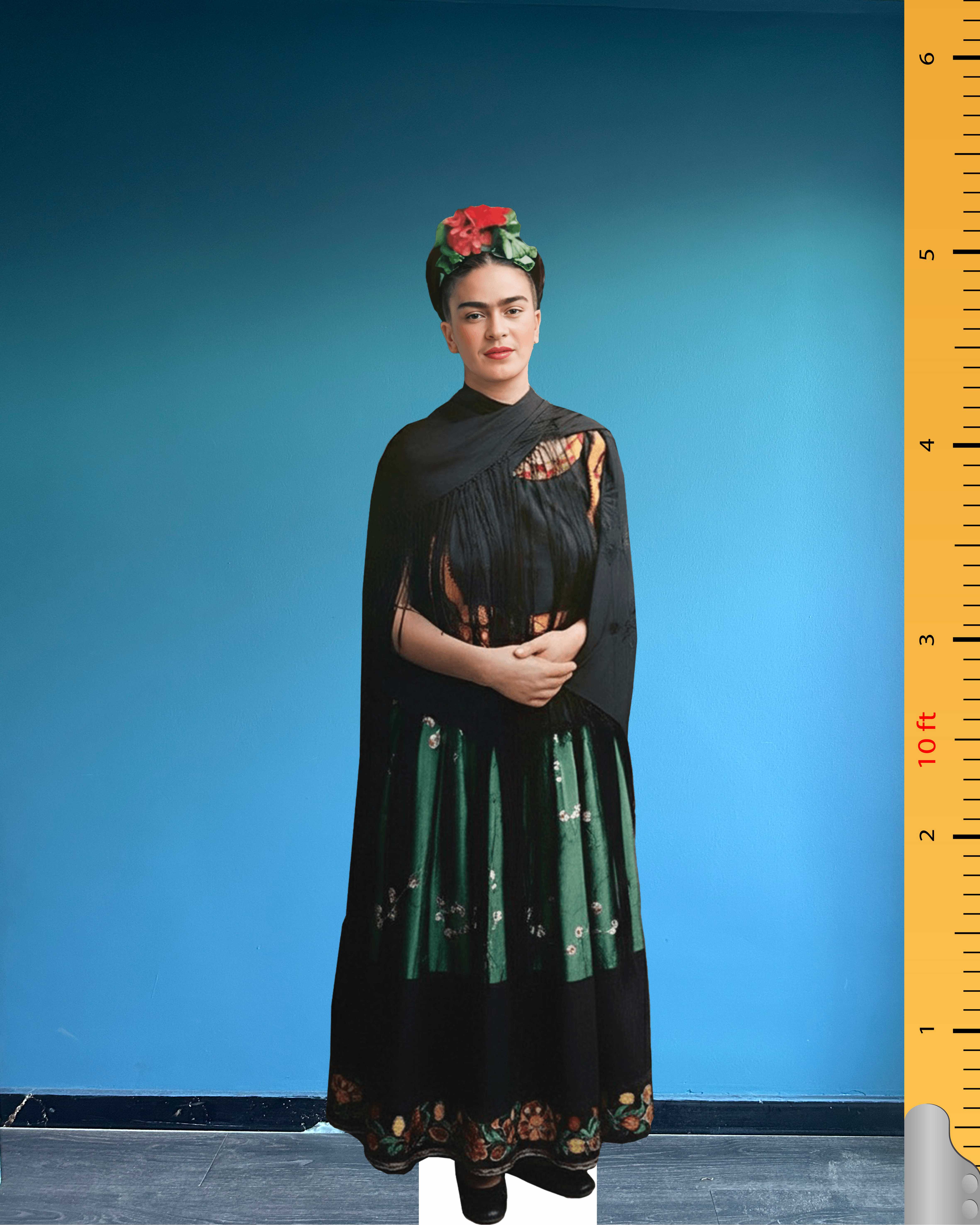 🎨 Frida Kahlo Cardboard Figure – Life-Size Mexican Painter Standee Model
