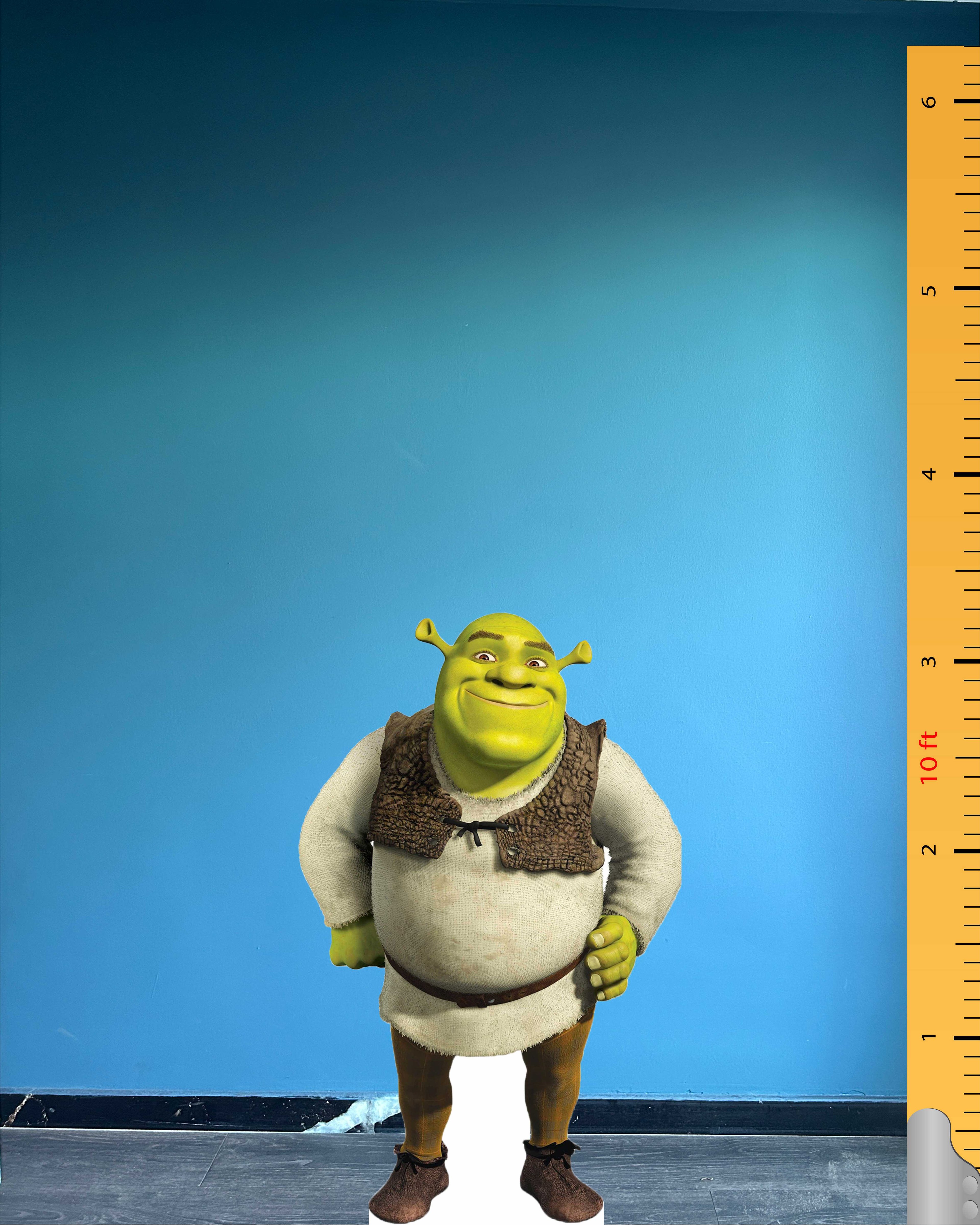 Shrek Cardboard Cutout Model Fictional Character Standee Plastic Figure Model
