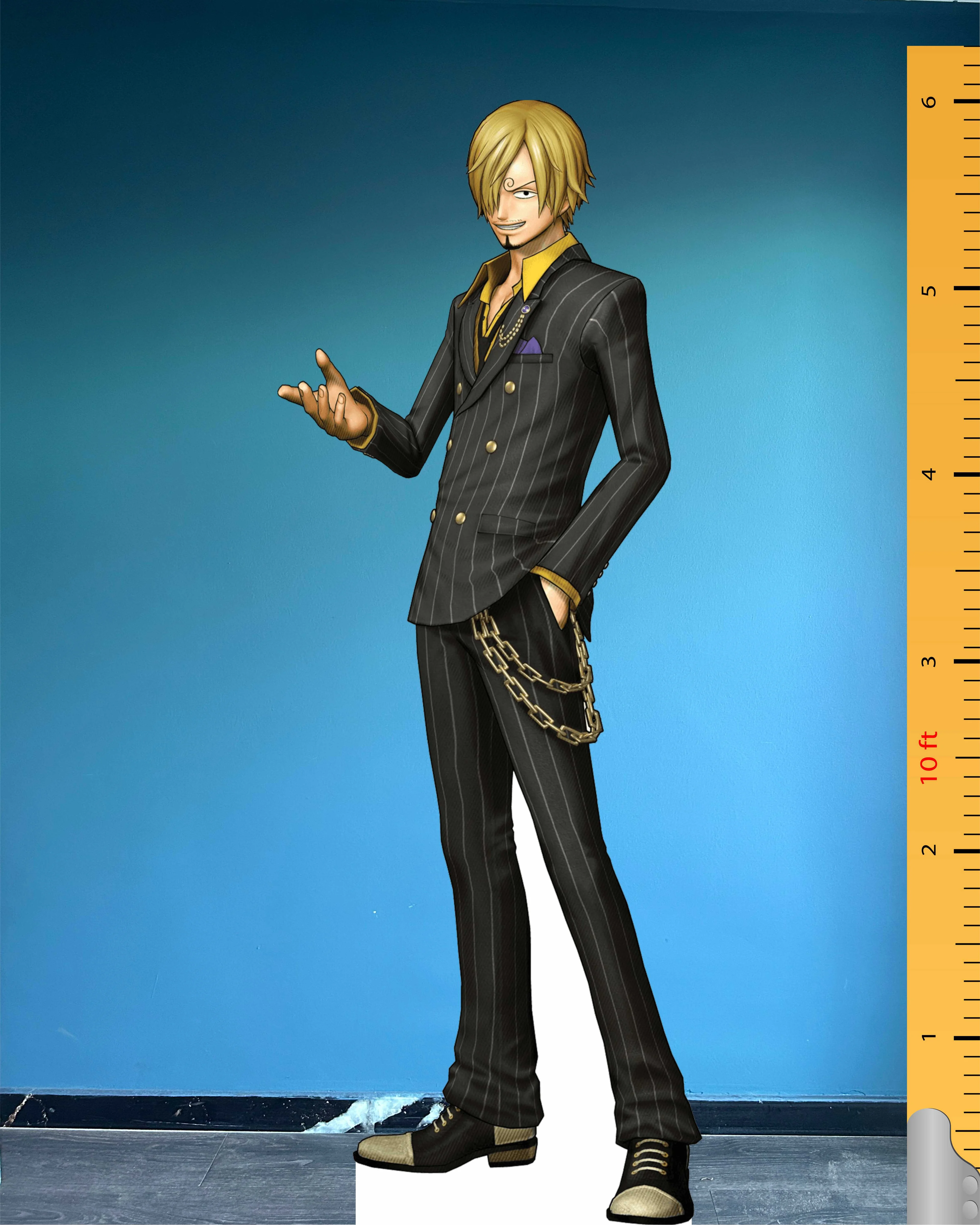 Sanji Tekturowy Model Wycięty Jednoczęściowa Figurka Vinsmoke Sanji Plastikowa Podstawka