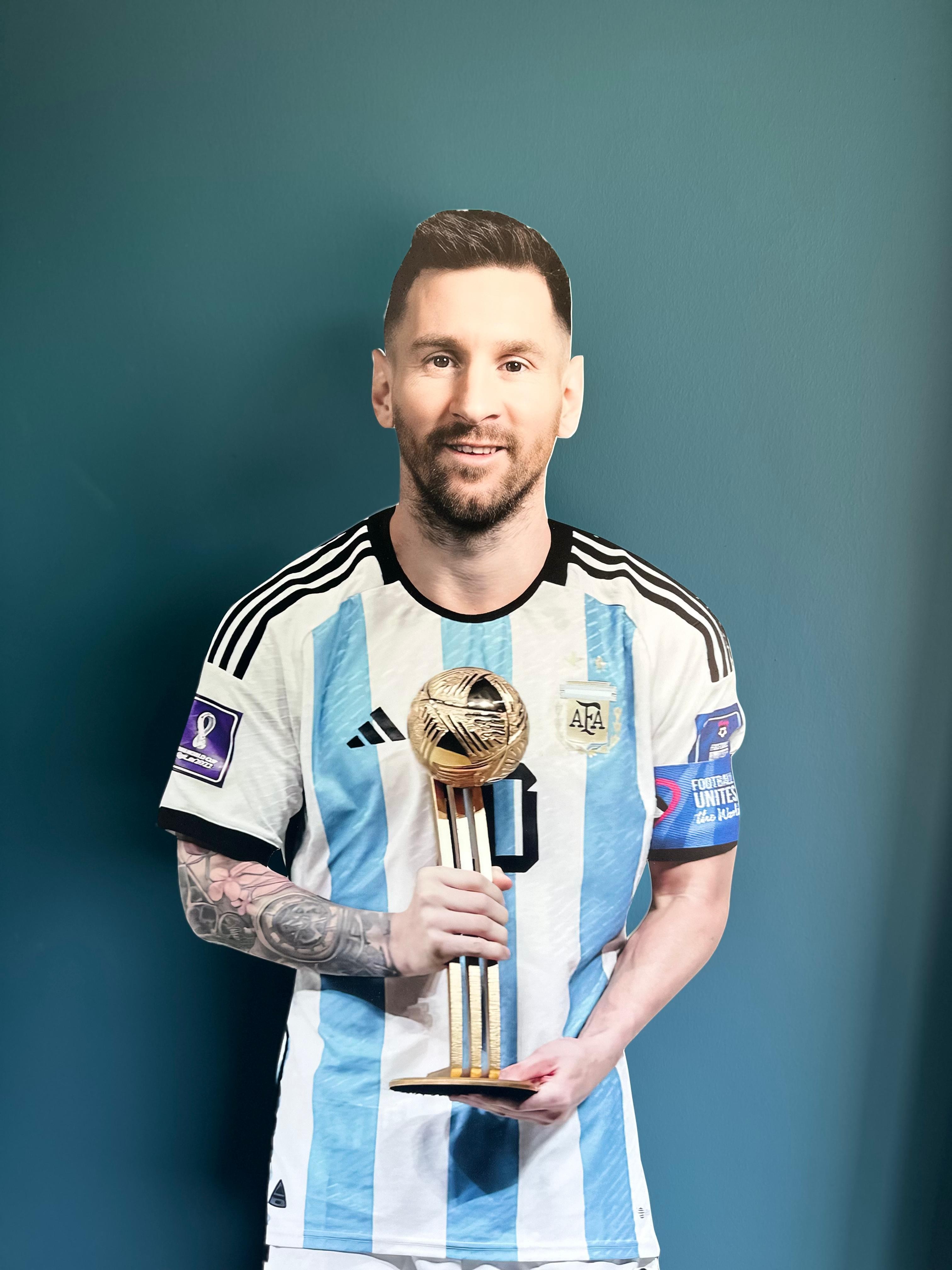 Lionel Andrés Messi Cutout Mockup Model Leo Messi Argentina Jersey Figure Model