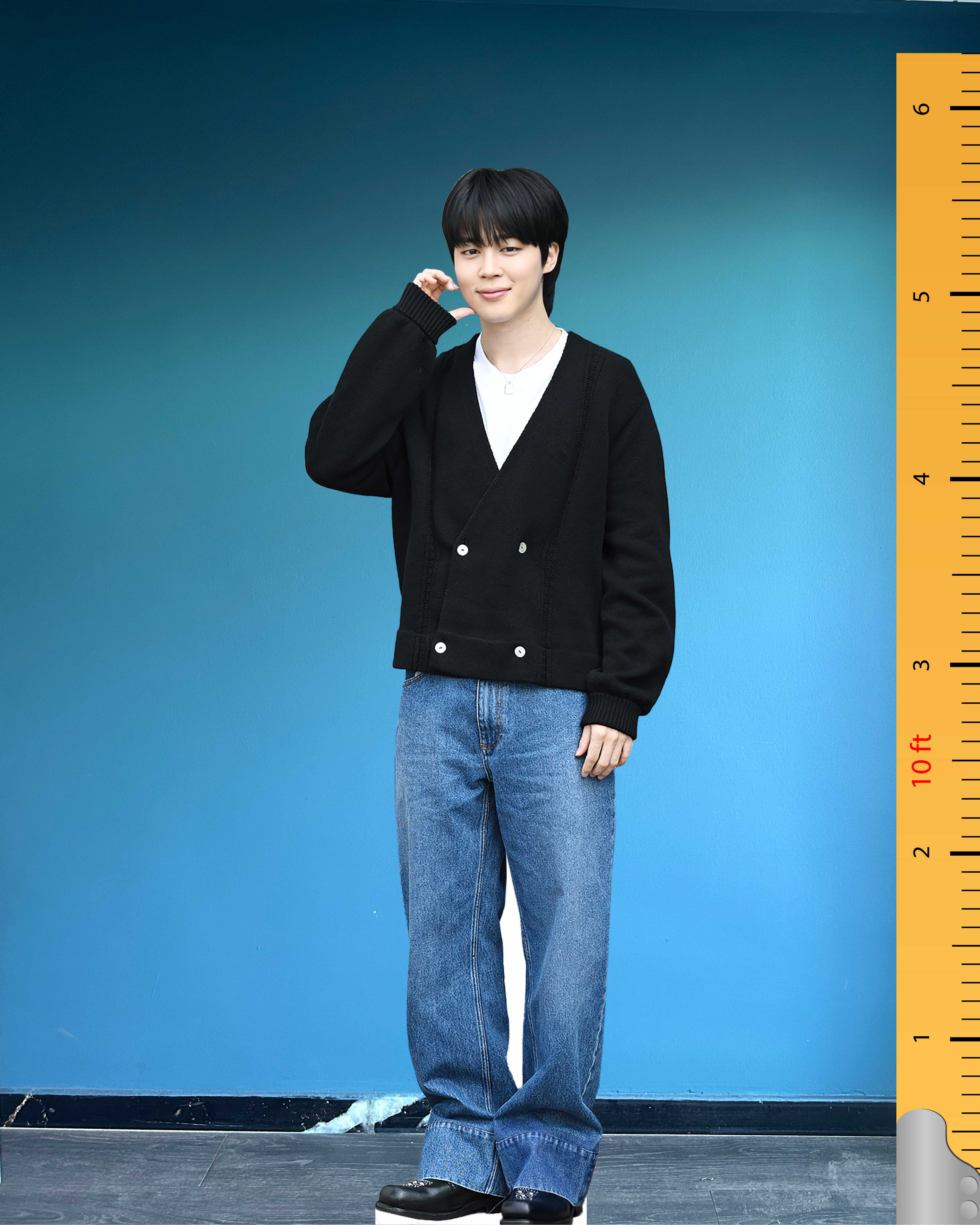 🎤 Jimin Life Size Cardboard Cutout – BTS Dancer and Vocalist Edition