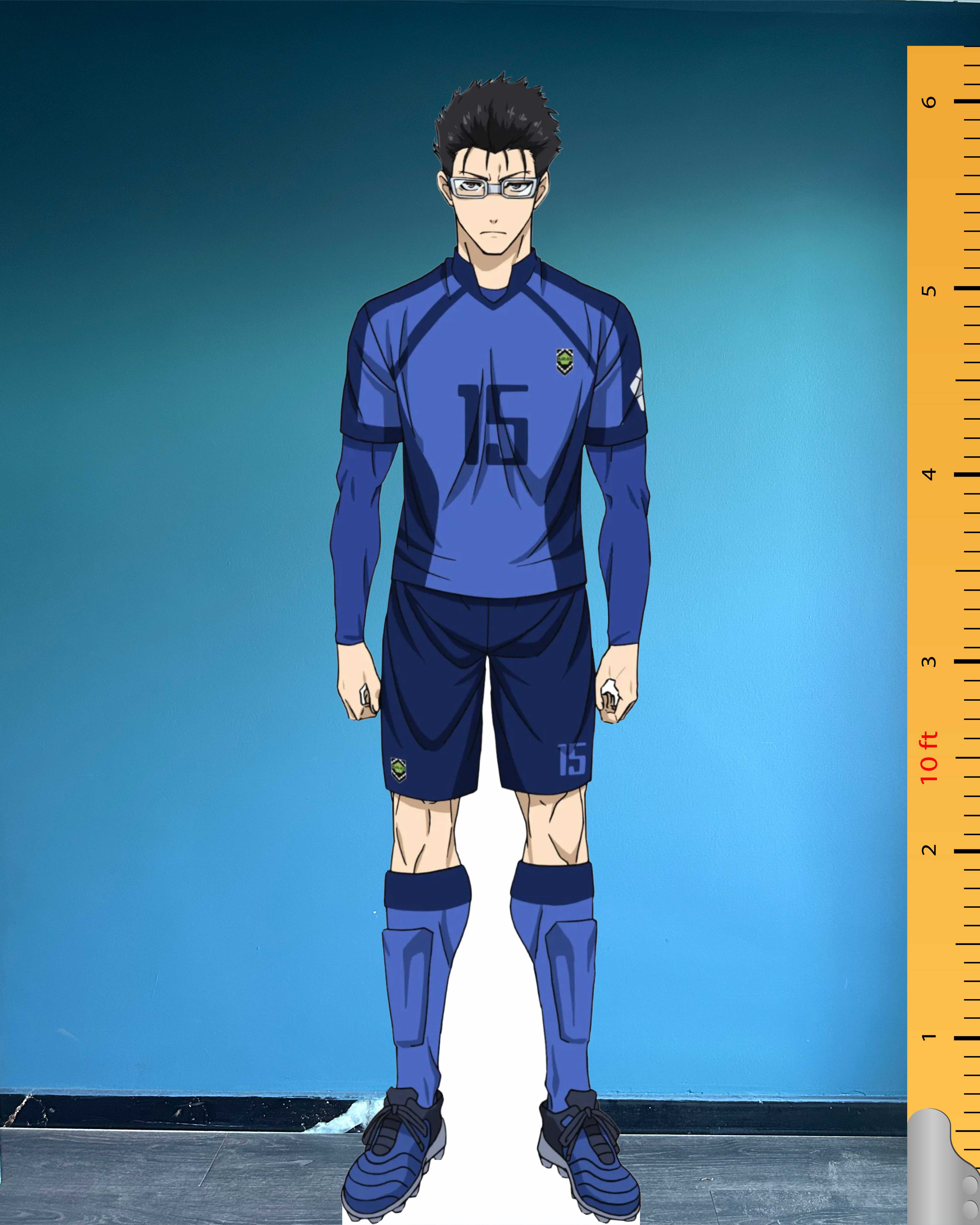 Zantetsu Tsurugi Cardboard Cutout Model Plastic Standee Blue Lock Anime Character 