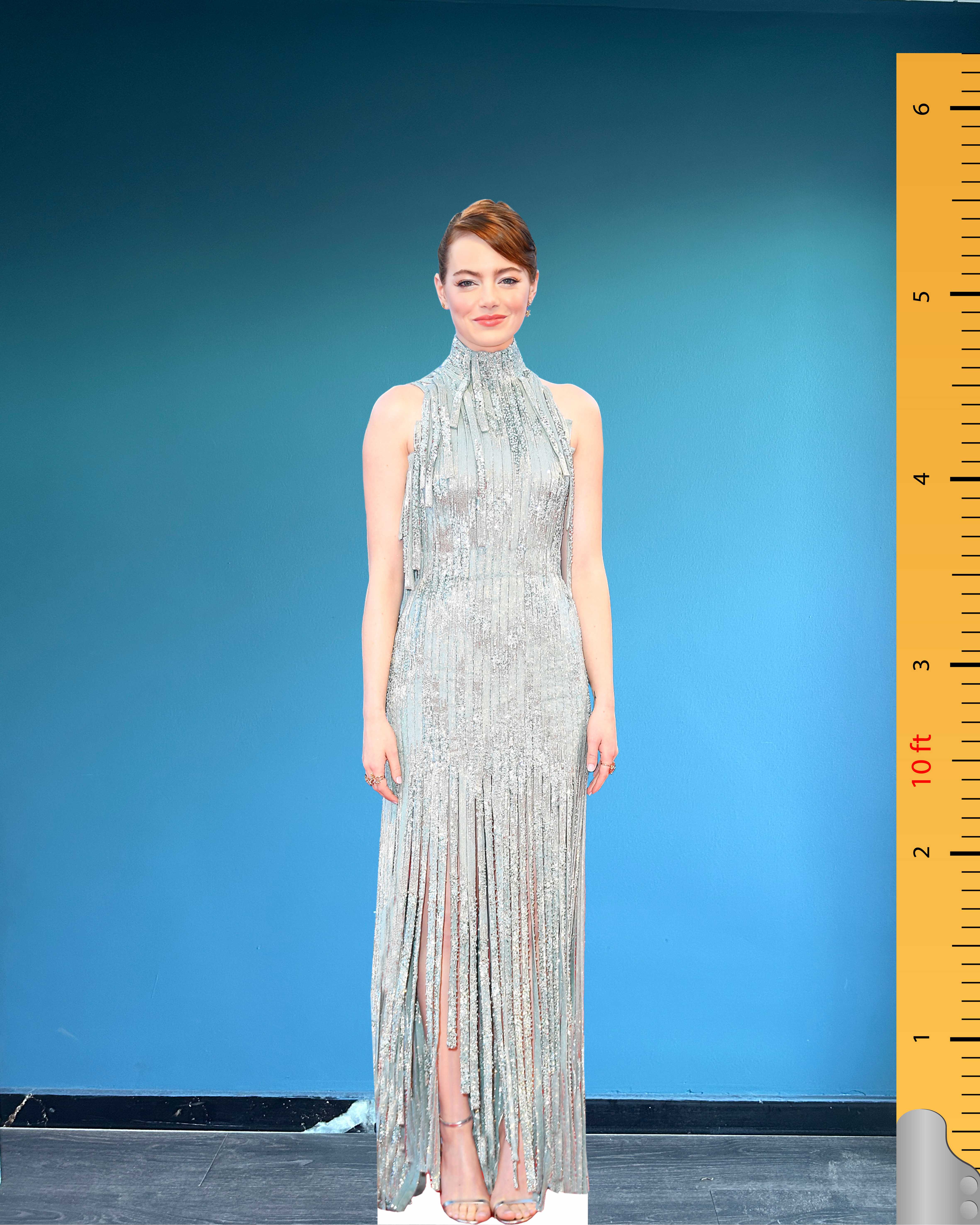 🎬 Emma Stone Life Size Cardboard Cutout – Venice Film Festival Red Carpet Edition