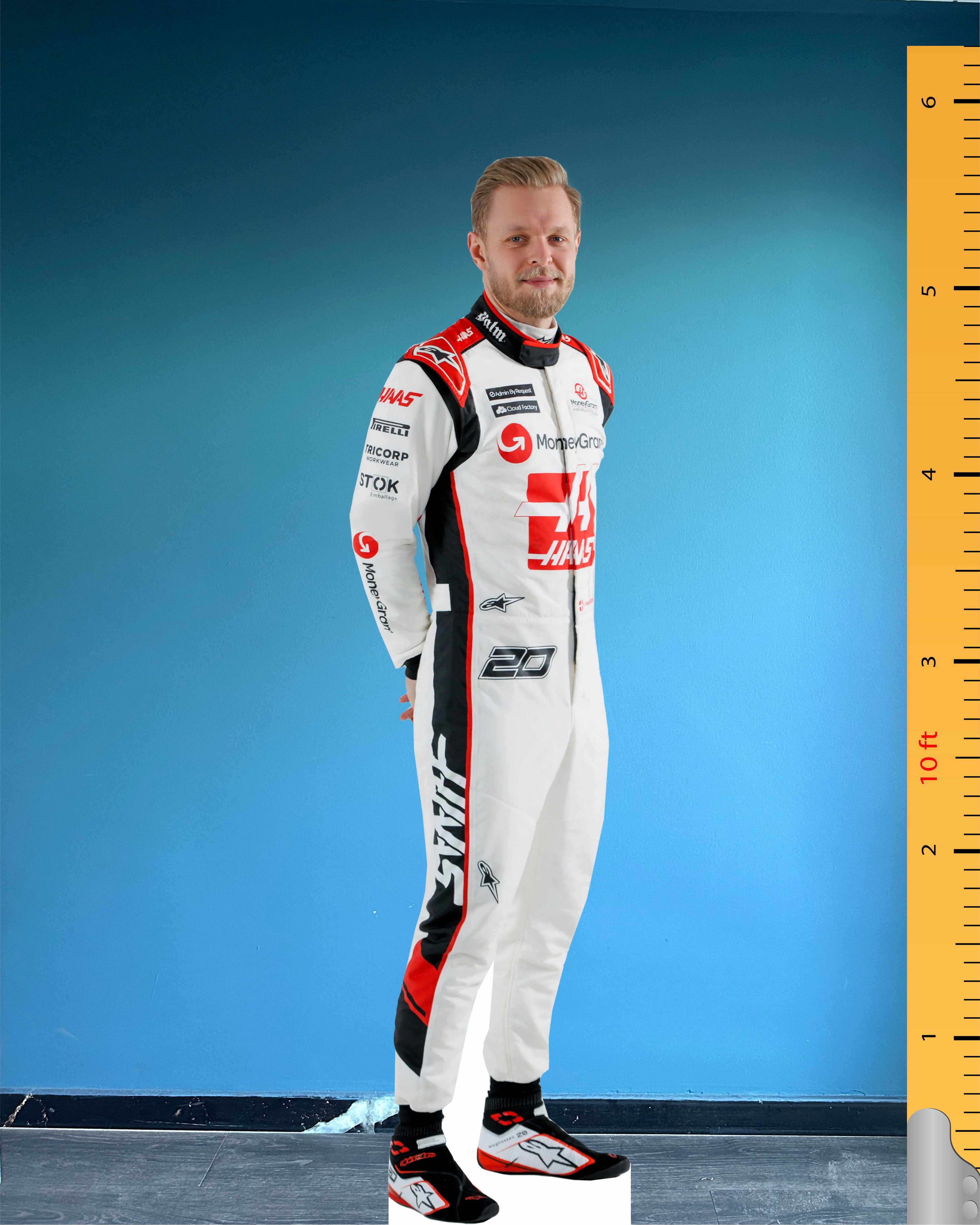 Kevin Magnussen Cardboard Cutout Model Life Size Plastic Standee Model Haas F1 Team