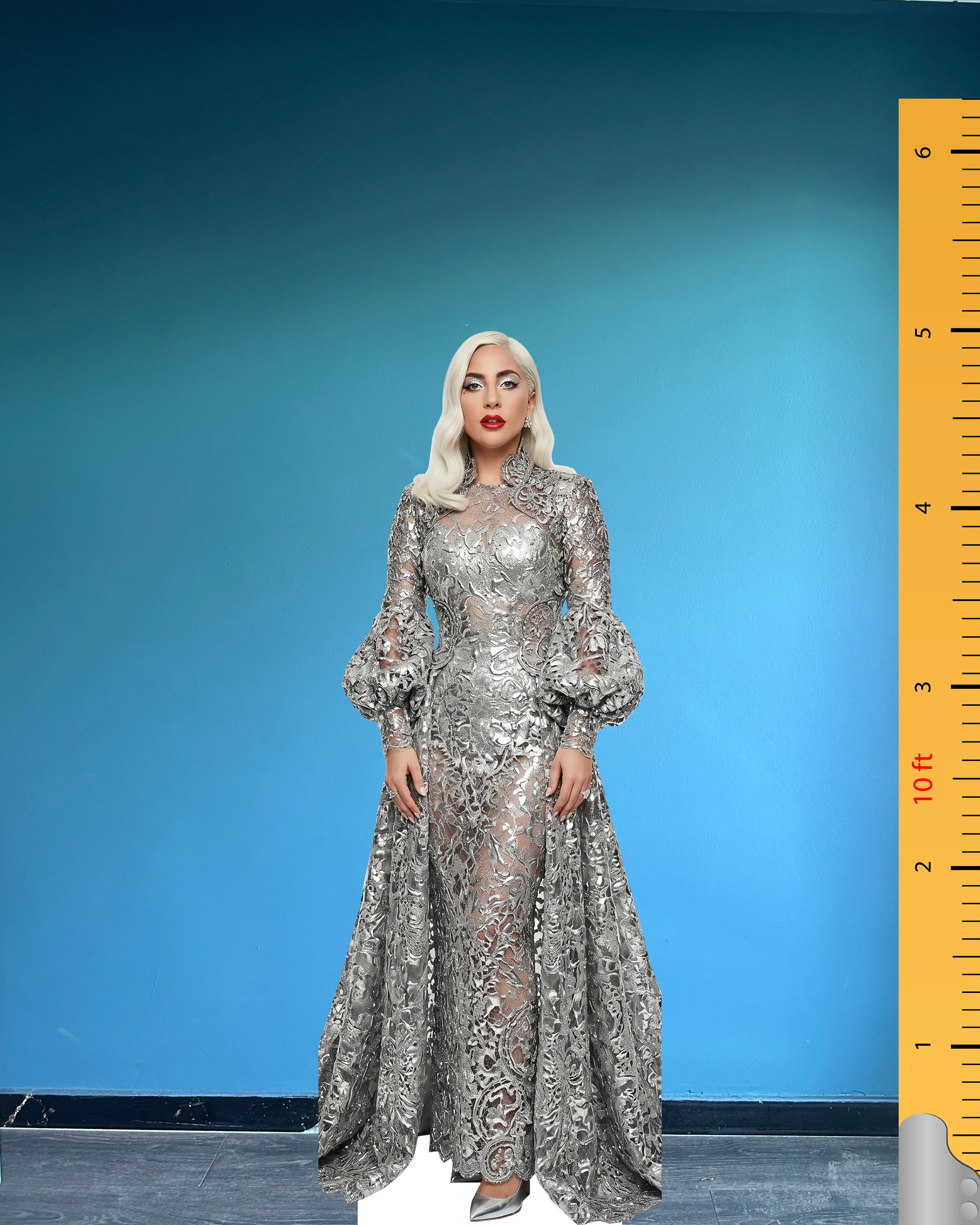 what dress size is lady gaga Lady Gaga Life Size Cardboard Cutout Model |🎤American Singer, Songwriter,  and Actress in Silver