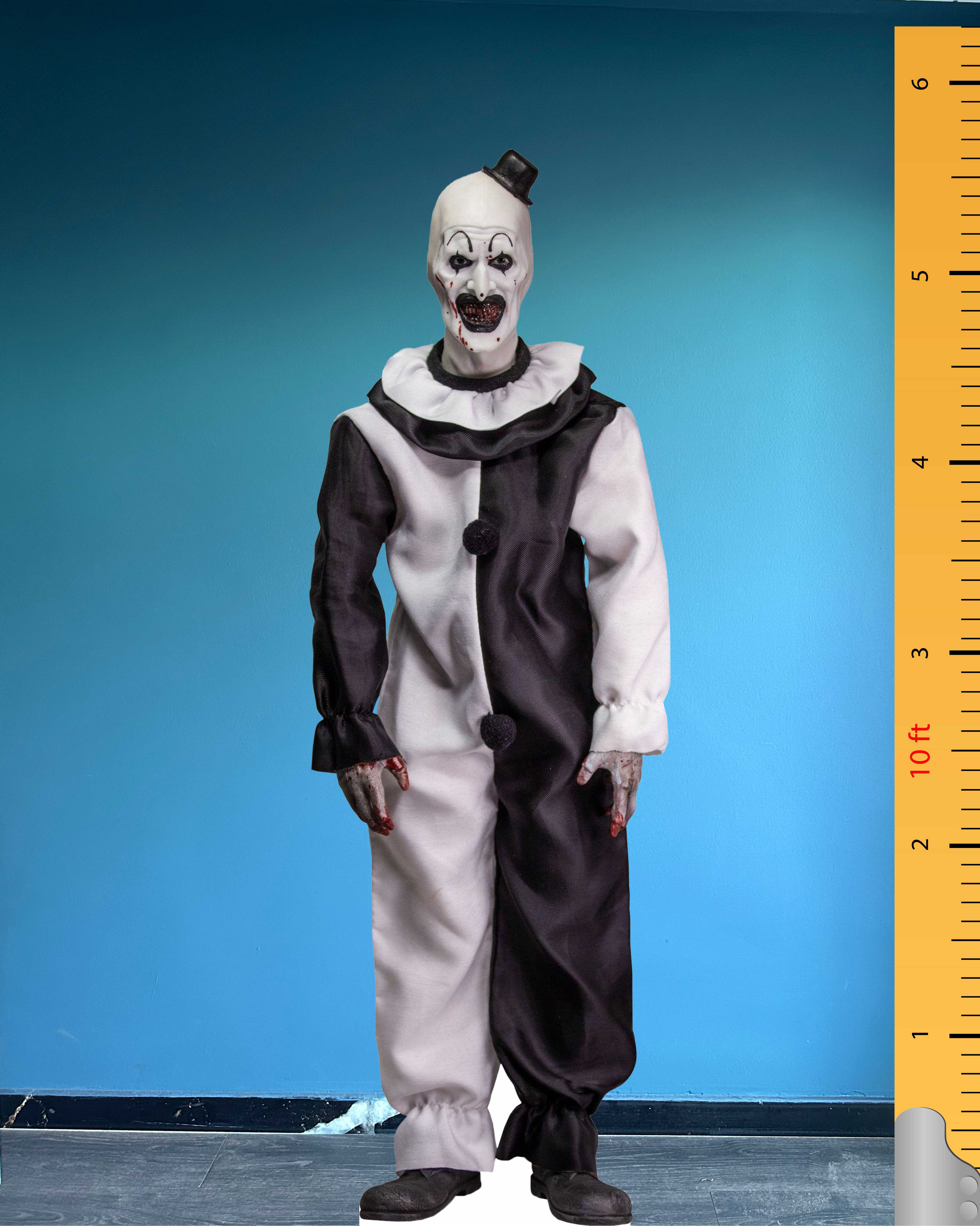 🎃 Kartonowa figura w naturalnej wielkości Terrifier Clown – Dekoracyjny standee na Halloween