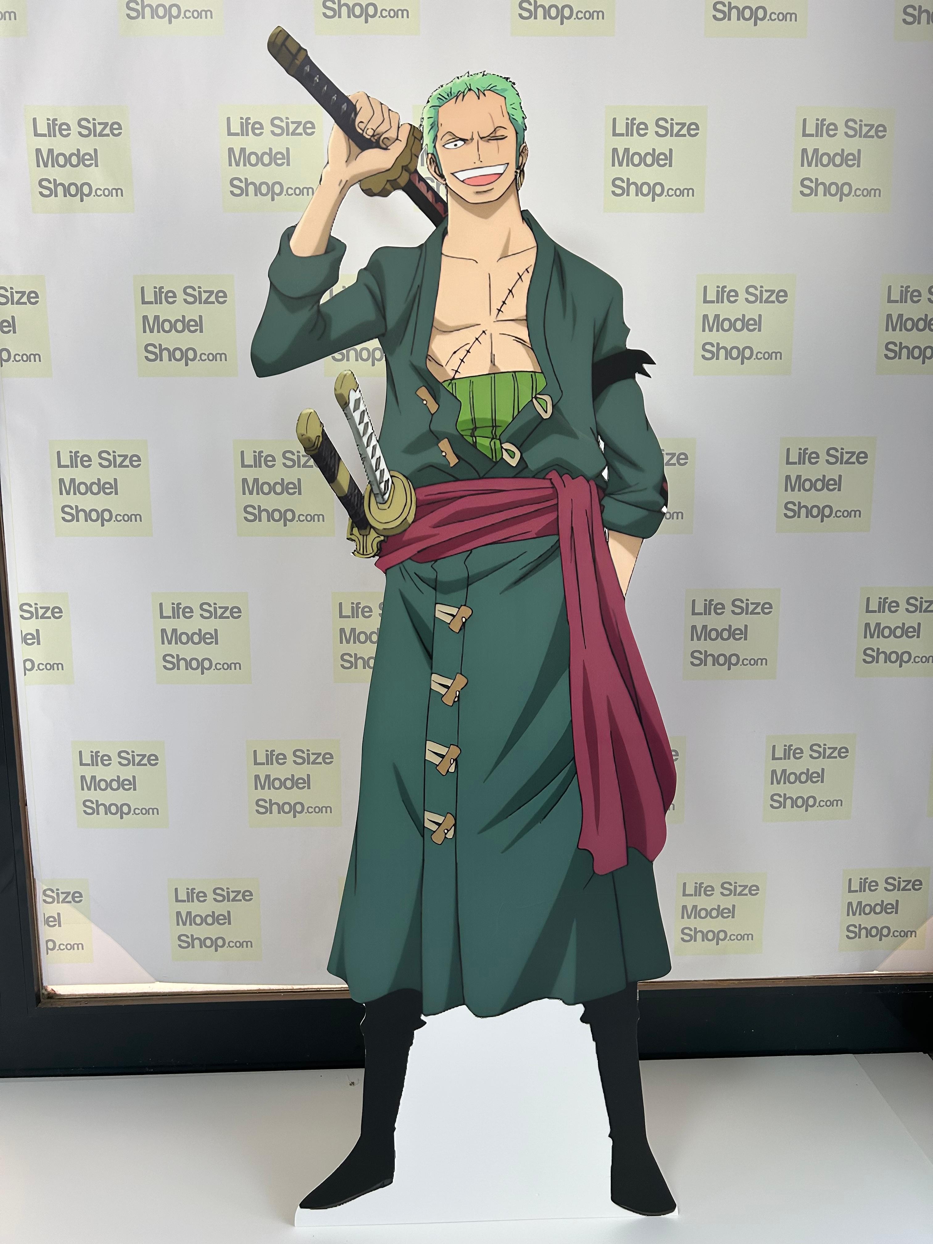 Roronoa Zoro Cardboard Cutout Model Plastic Standee Zoro Cardboard Anime Figure Model