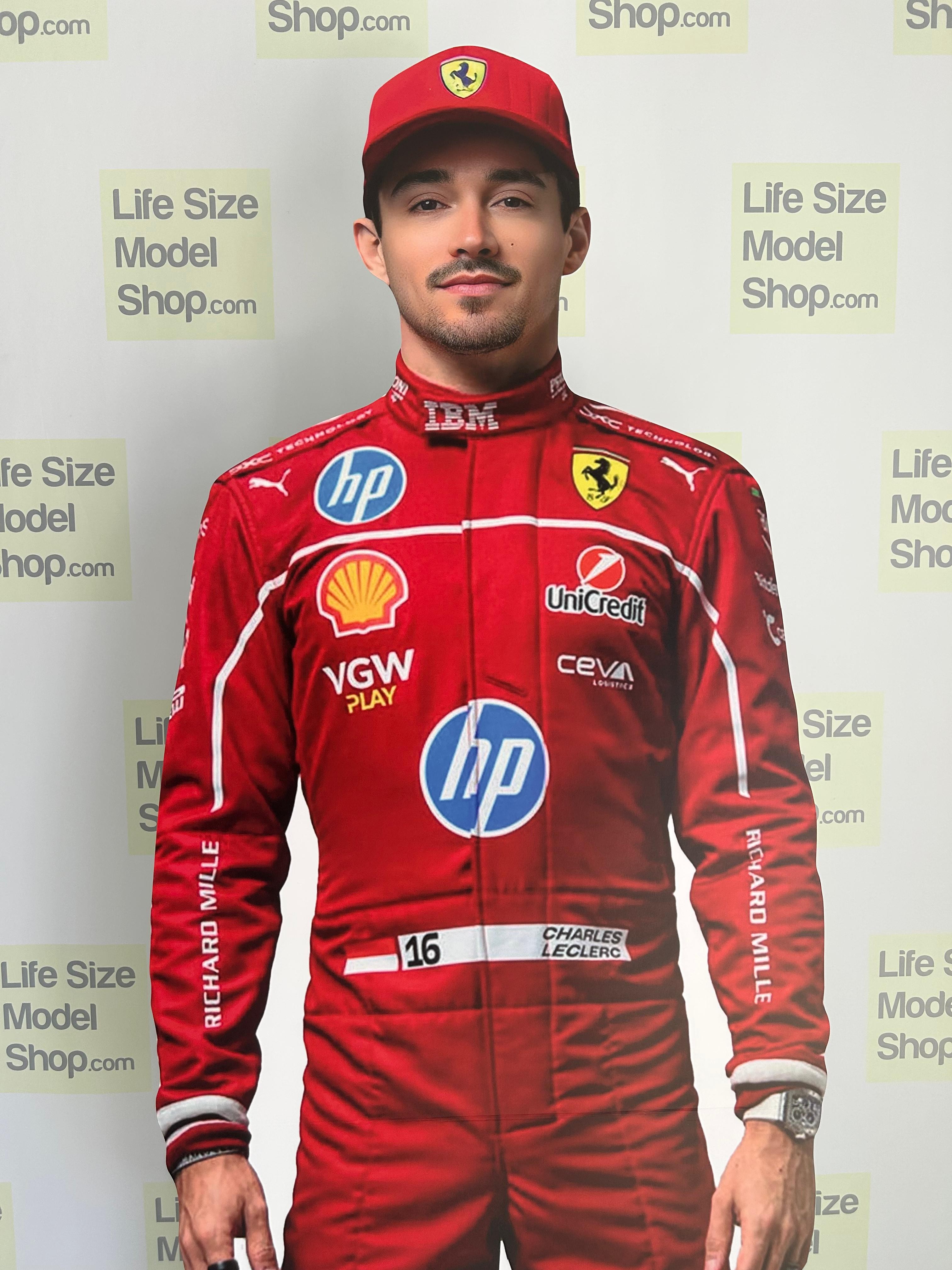 Charles Leclerc Modelo de papelão recortado Standee Piloto de F1 Charles Leclerc Motorista de carro de corrida