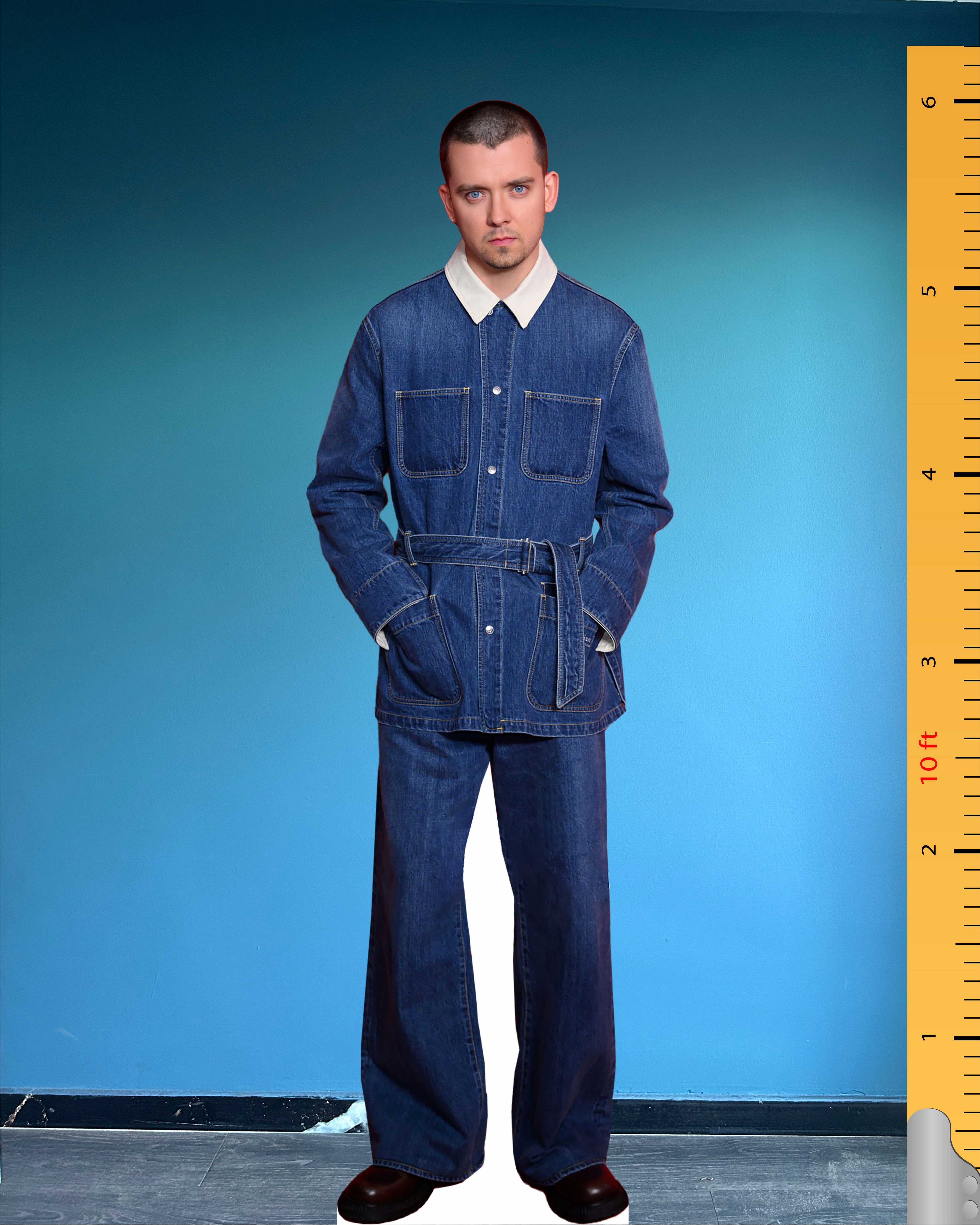 Asa Butterfield Cardboard Cutout Model Life Size Plastic Standee Model Asa Bopp Farr Butterfield