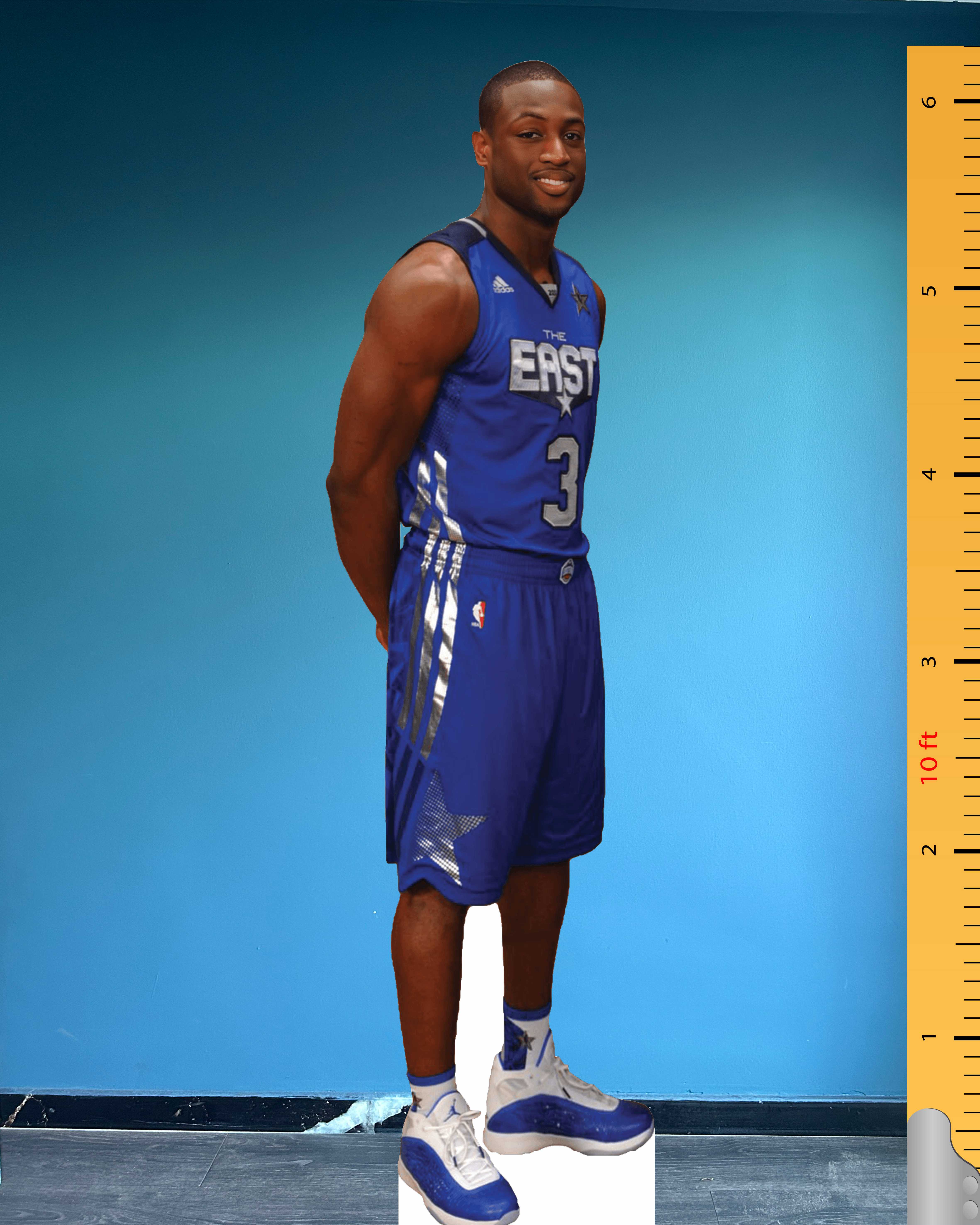 Dwyane Wade Cardboard Cutout Model Plastic Standee With NBA All Star Jersey East 3