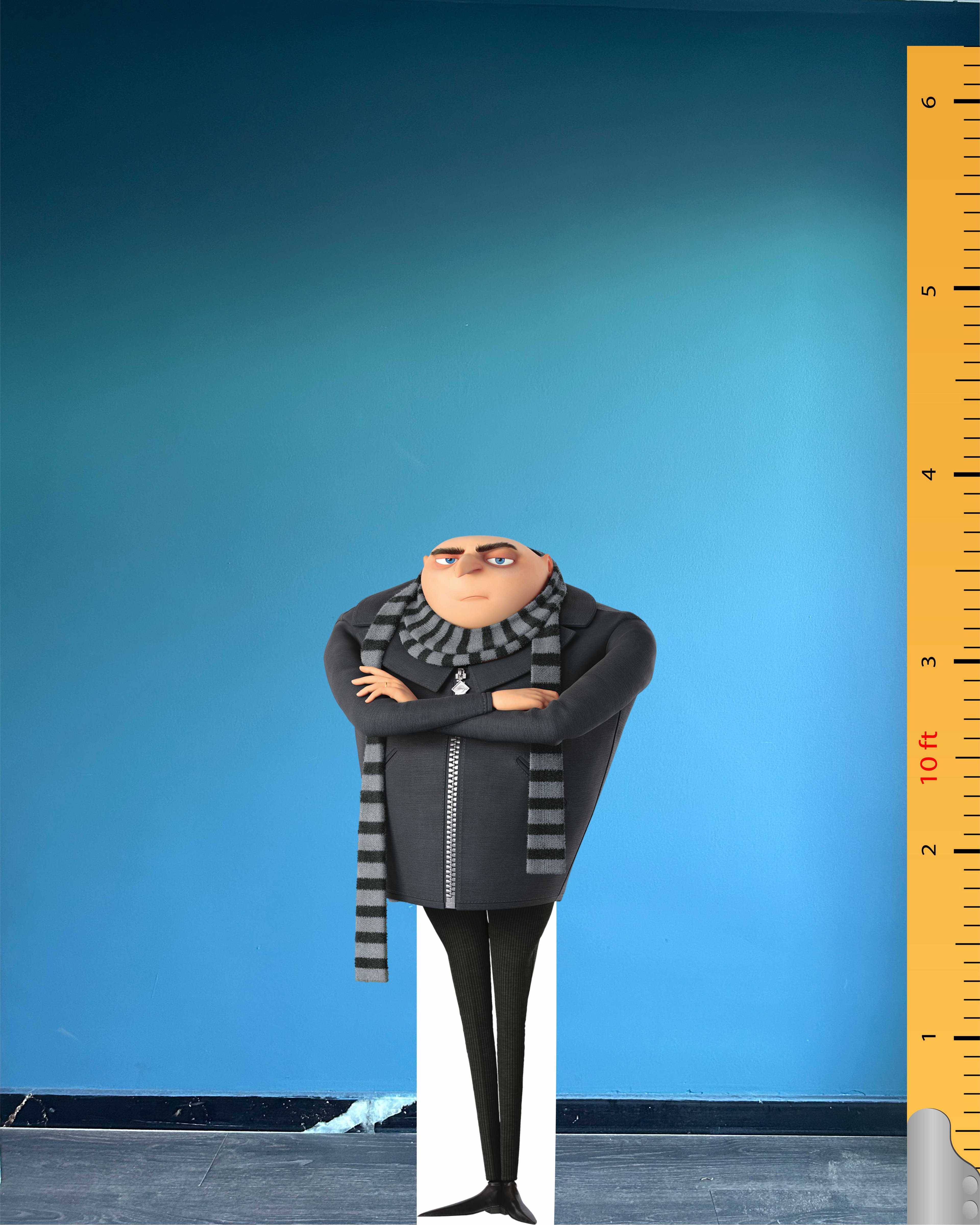 Gru Despicable Me Gru Cardboard Cutout Model Fictional Character Plastic Standee Figure