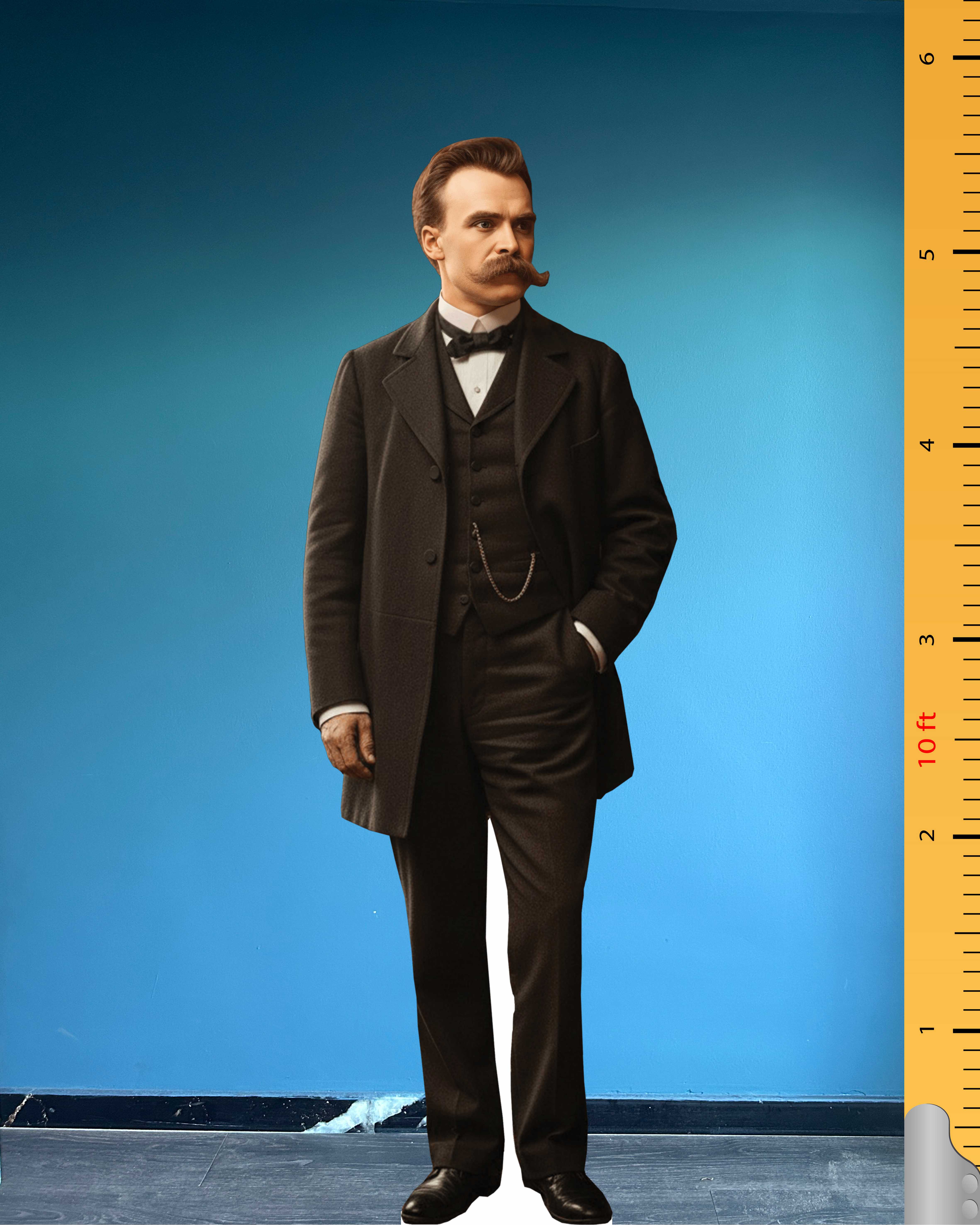 🧠 Friedrich Nietzsche Cardboard Figure – Life-Size German Philosopher Standee Model